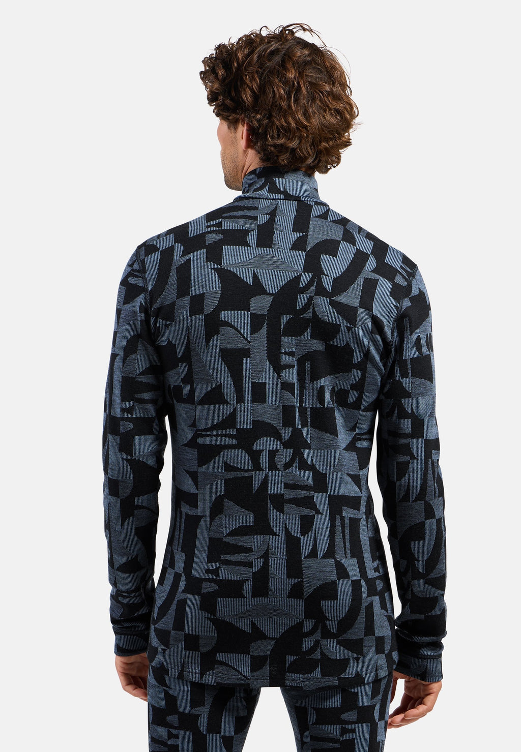 The Natural Merino Warm Jacquard Base Layer Half-Zip