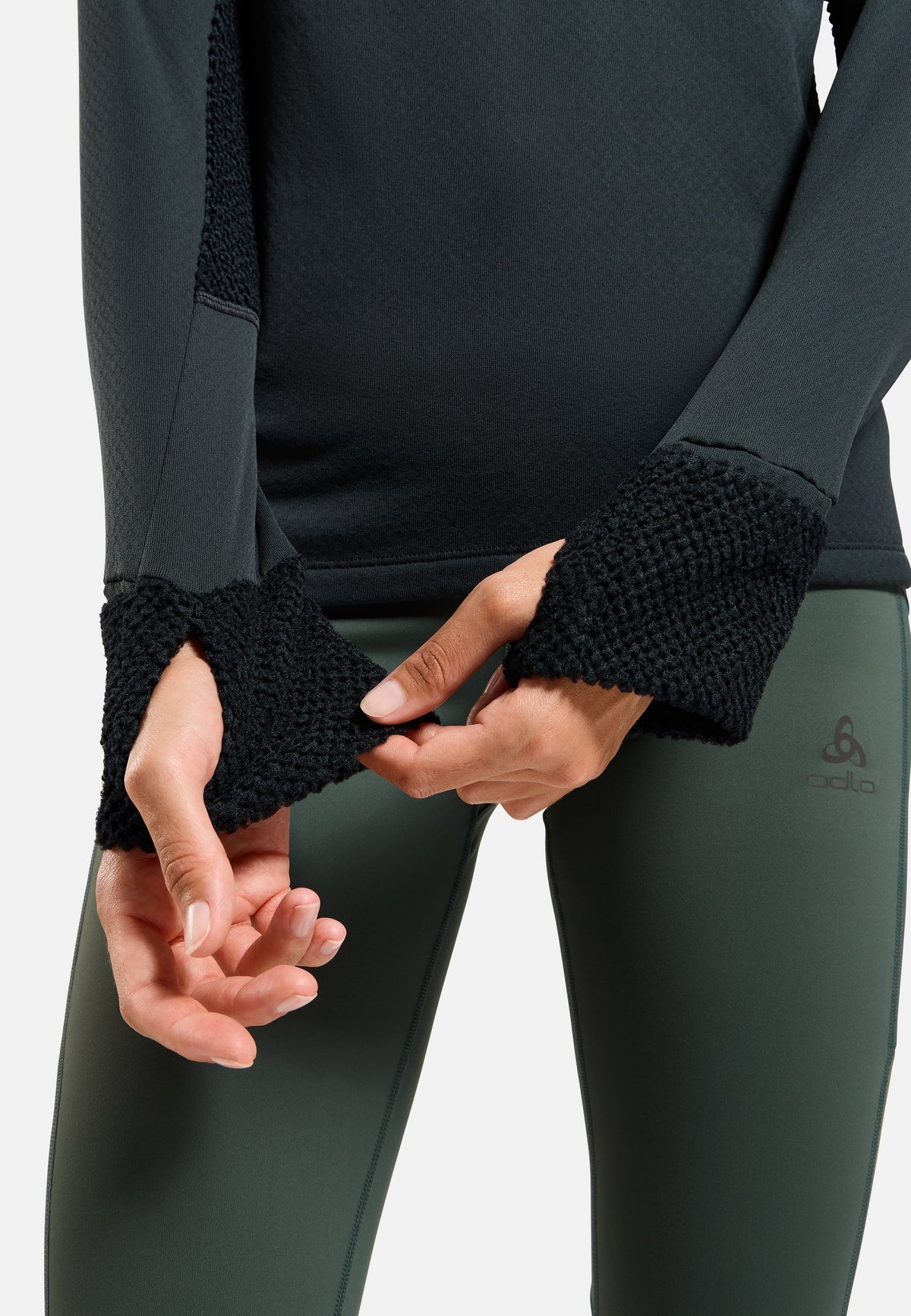 The X-Alp half-zip hooded trail running mid layer