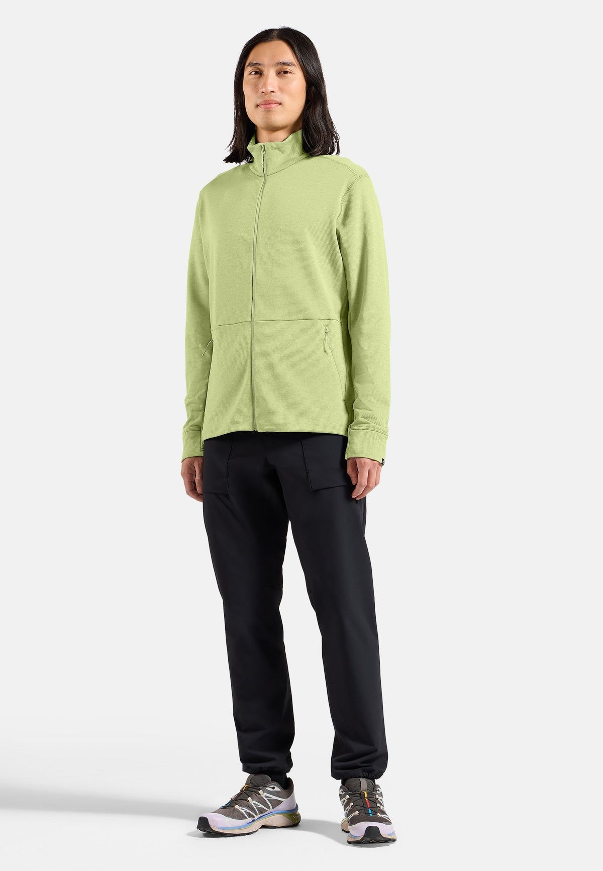 The Essentials grid fleece full-zip multisport mid layer