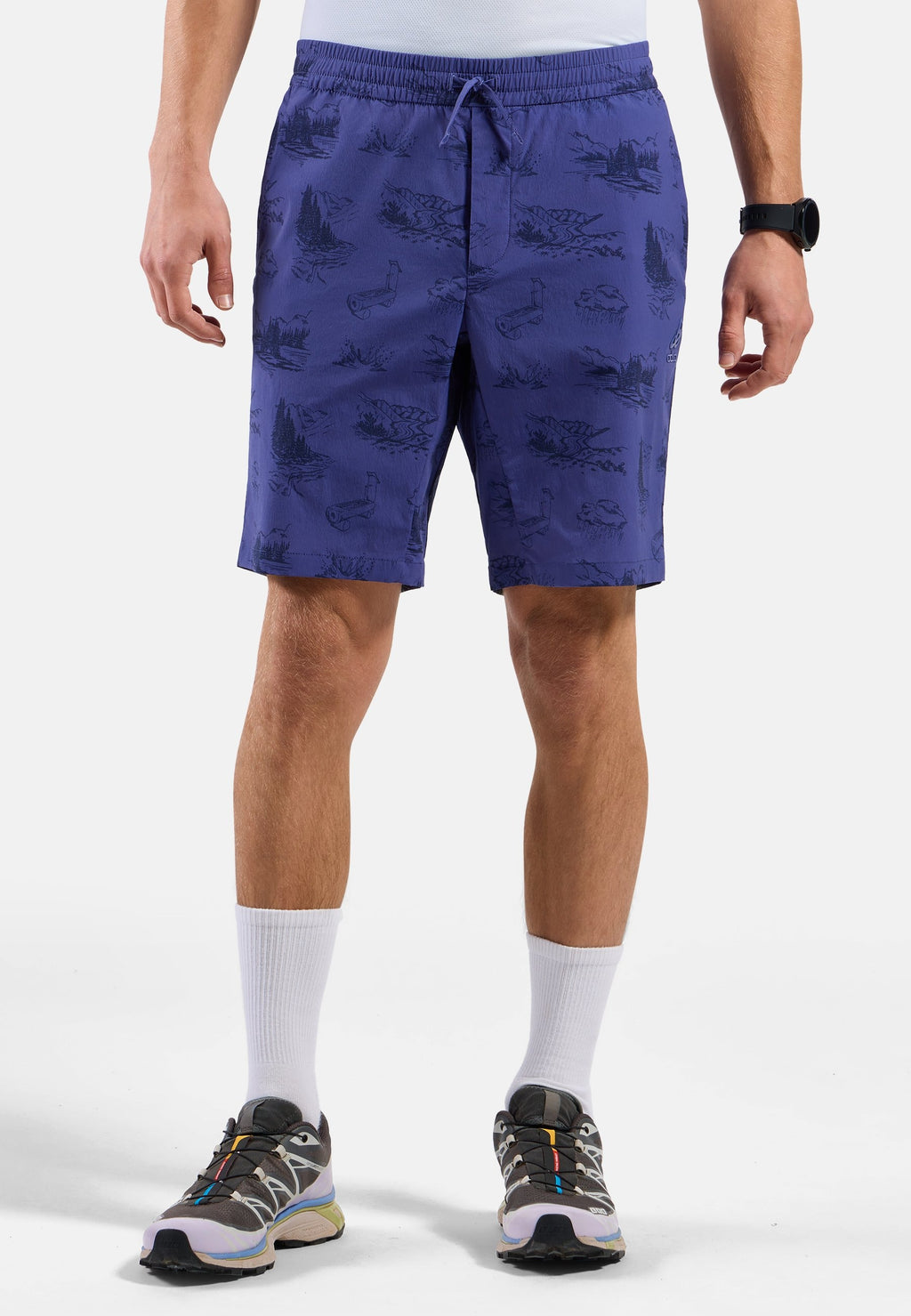 The Essentials print hiking shorts