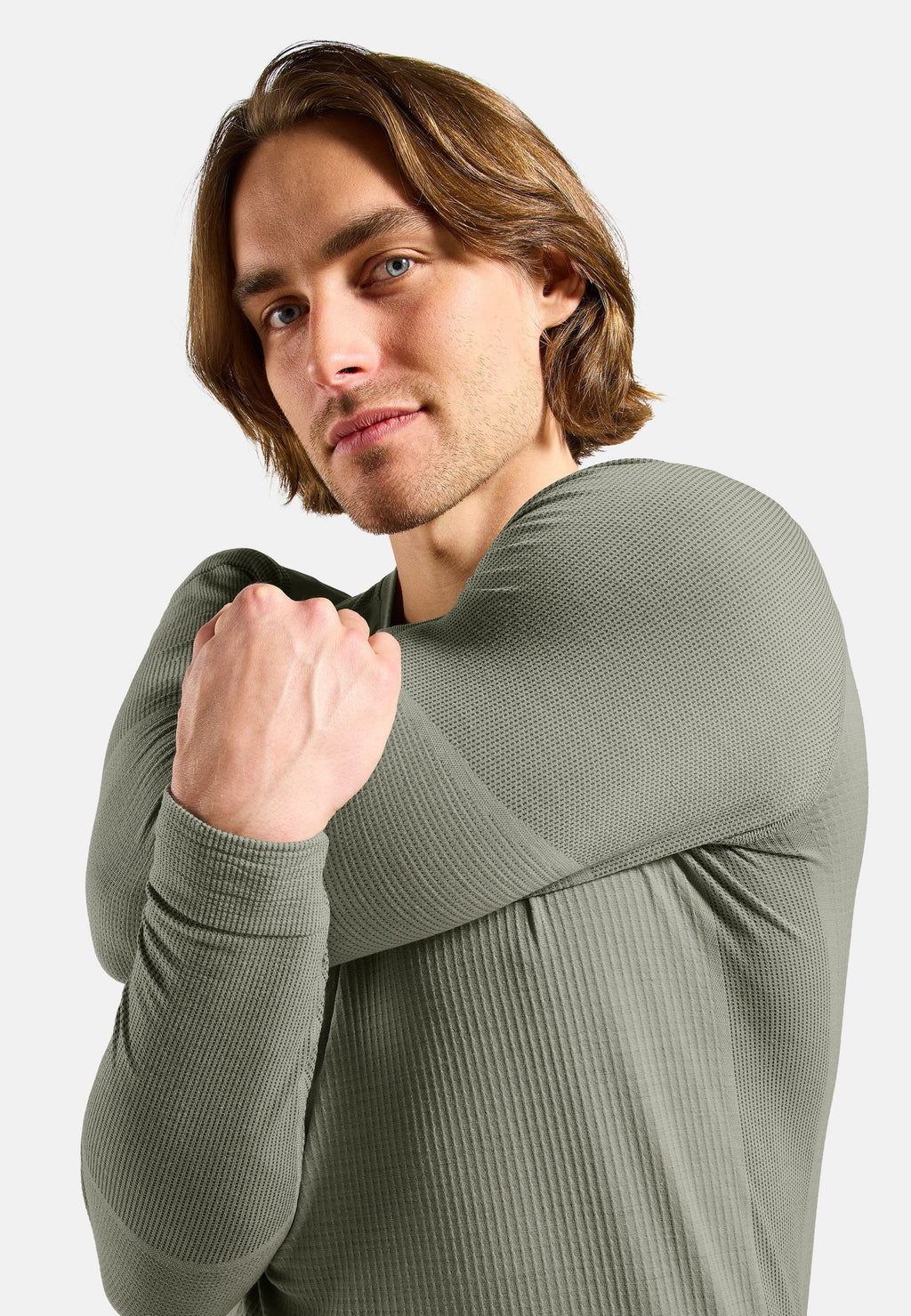 The Seamless Performance Wool crewneck base layer top