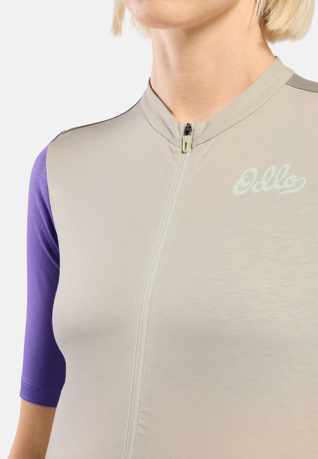 The Essentials heritage print full-zip cycling jersey