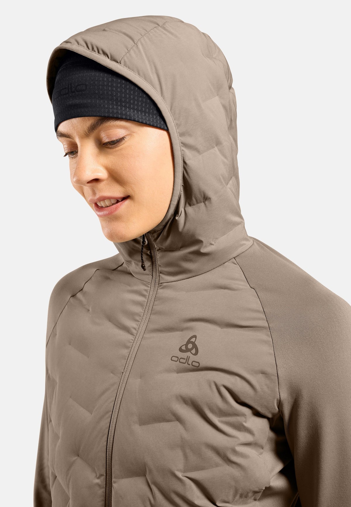 The Zeroweight Insulator hybrid mid layer hooded zip