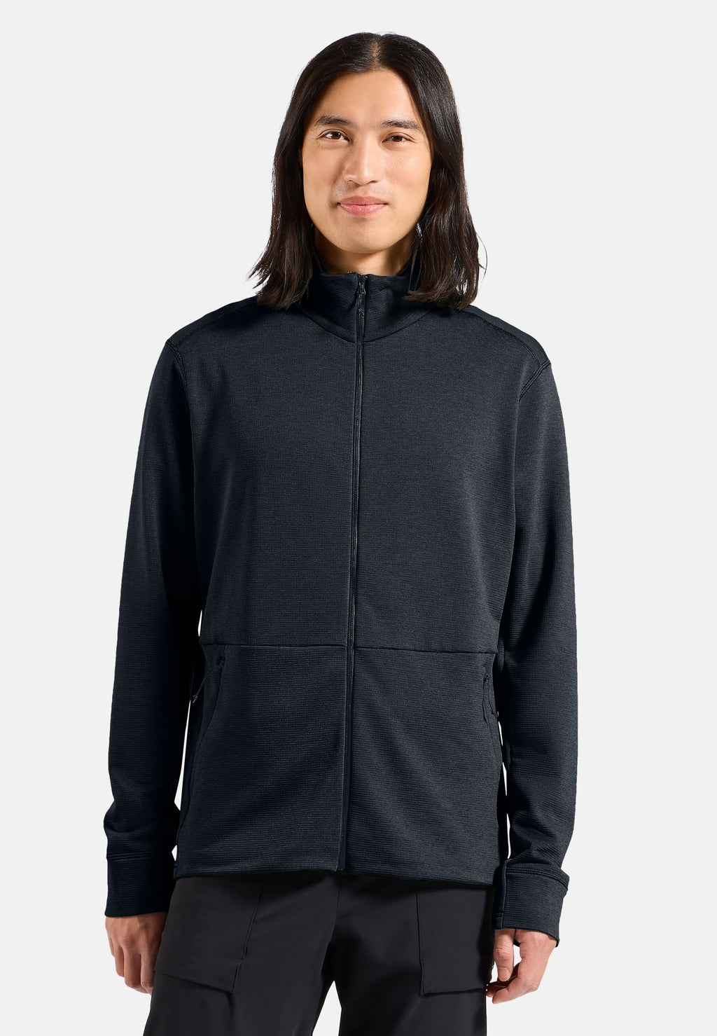 The Essentials grid fleece full-zip multisport mid layer