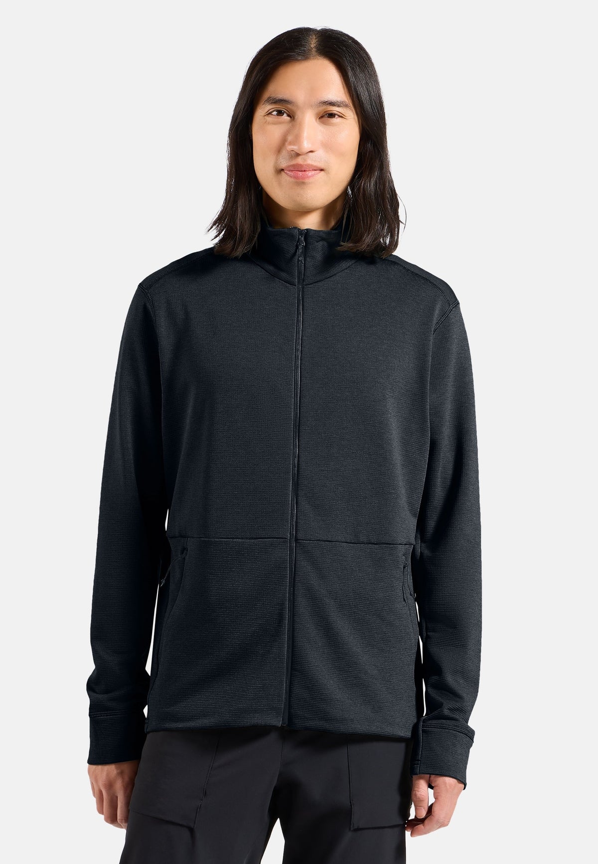 The Essentials grid fleece full-zip multisport mid layer