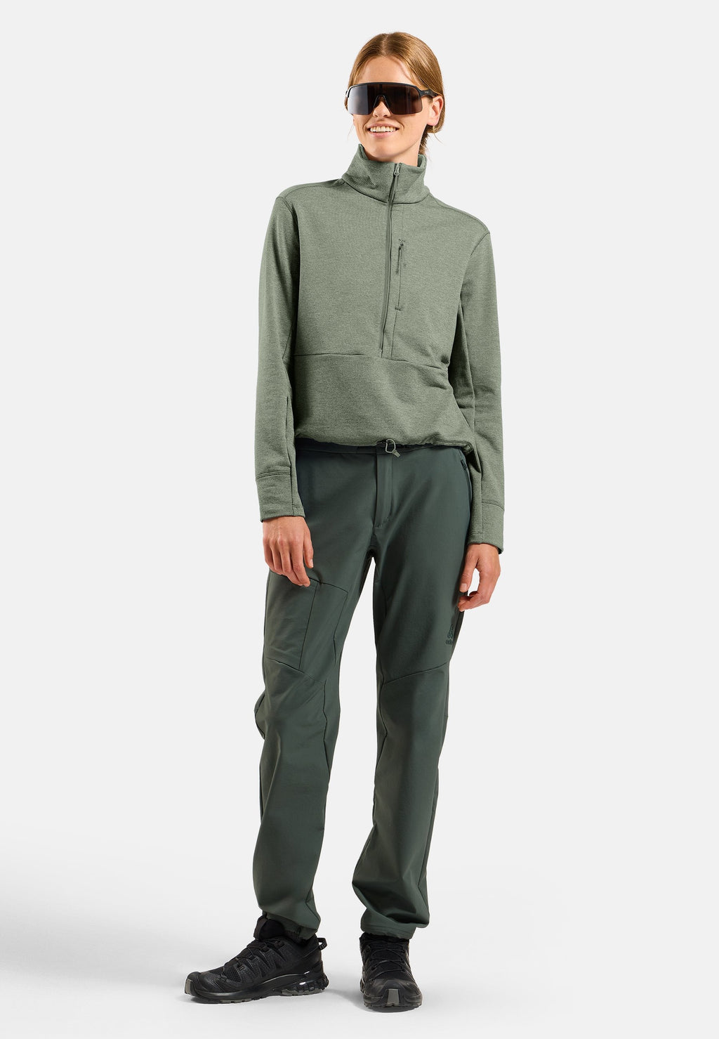 The Essentials grid fleece half-zip multisport mid layer