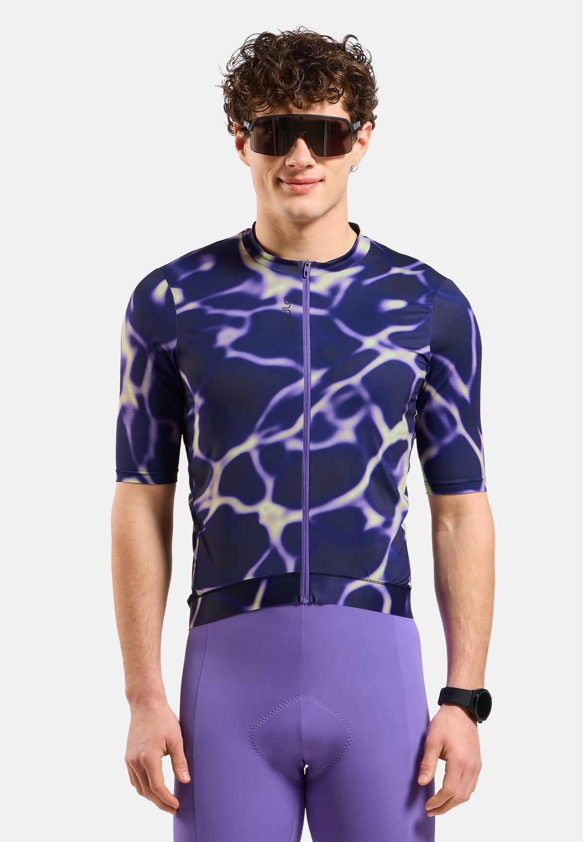 The Zeroweight Pro Chill-Tec full-zip print cycling jersey