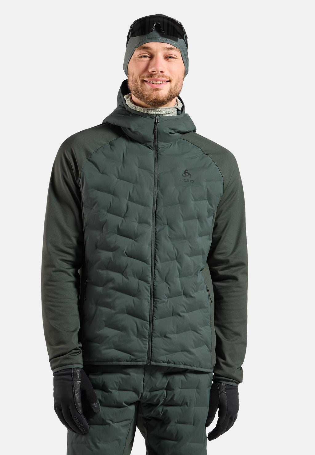 The Zeroweight Insulator hybrid mid layer hooded zip