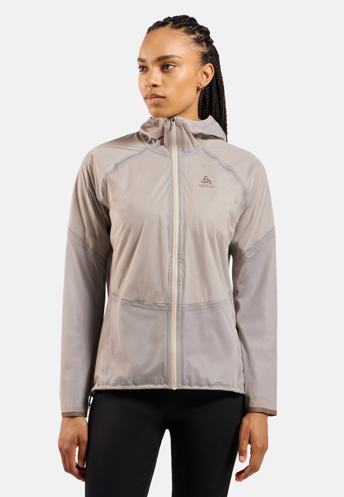 The Dual Dry Performance Knit waterproof insulated running jacket