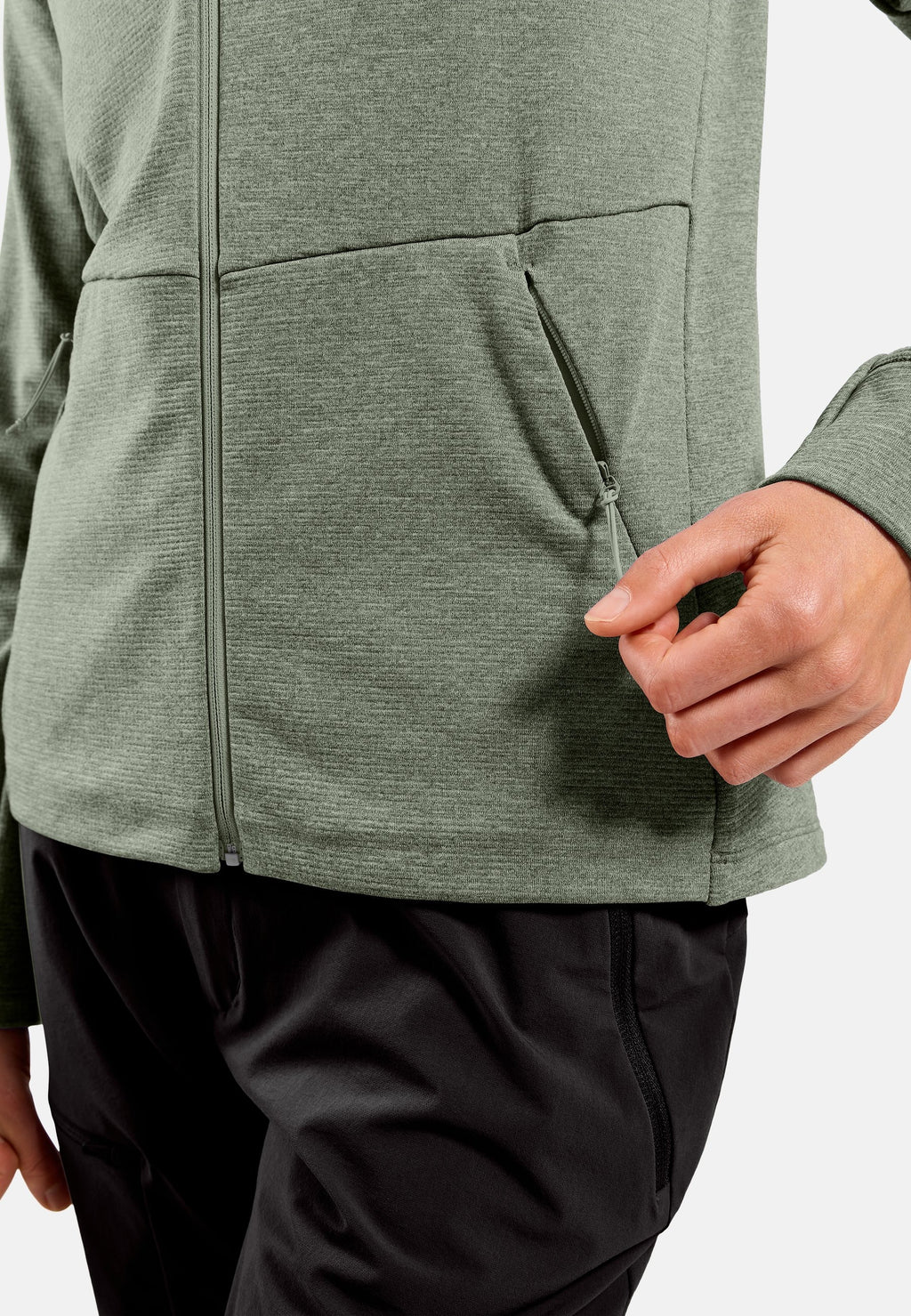The Essentials grid fleece full-zip multisport mid layer