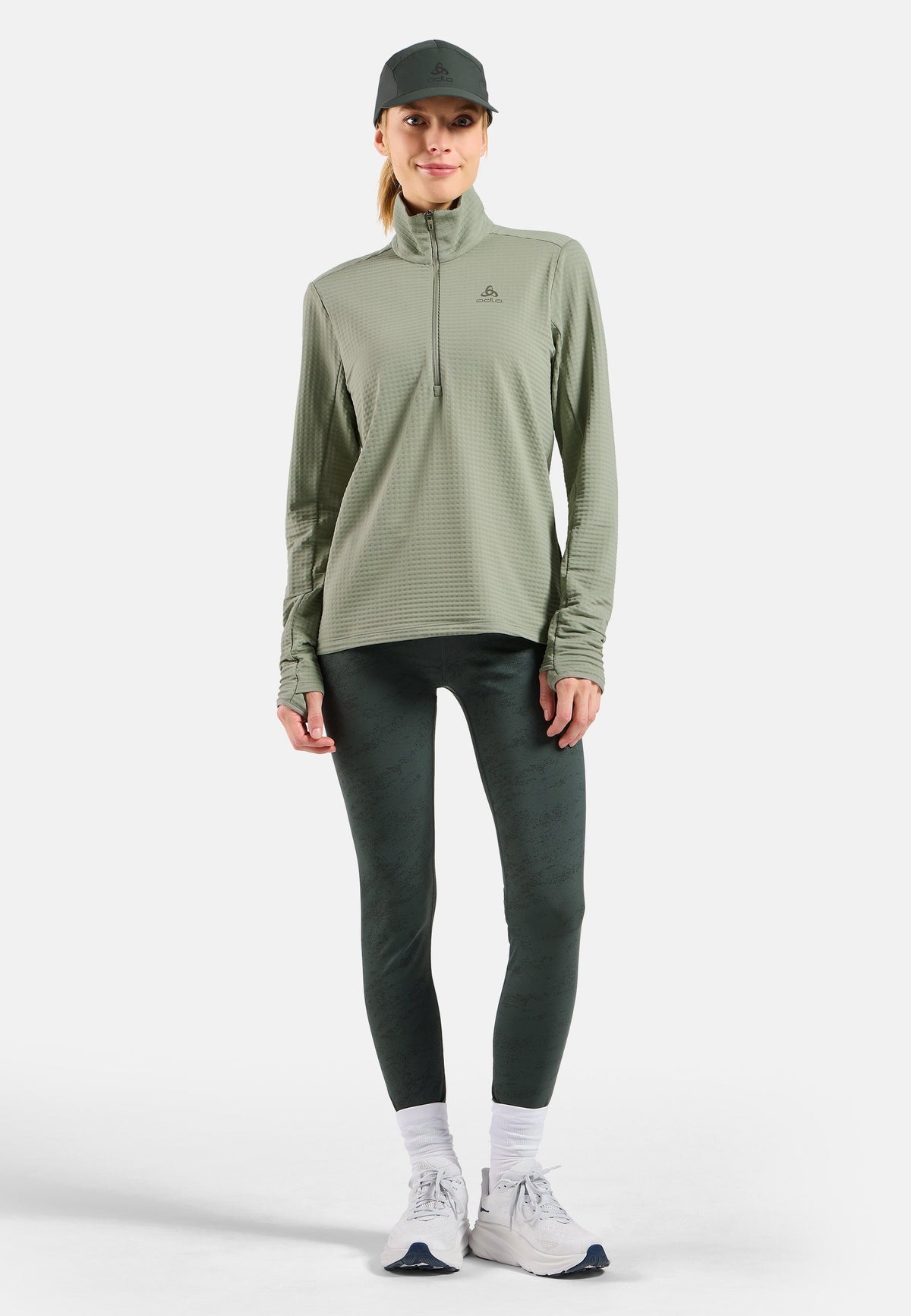 The Essentials Thermal half-zip running mid layer