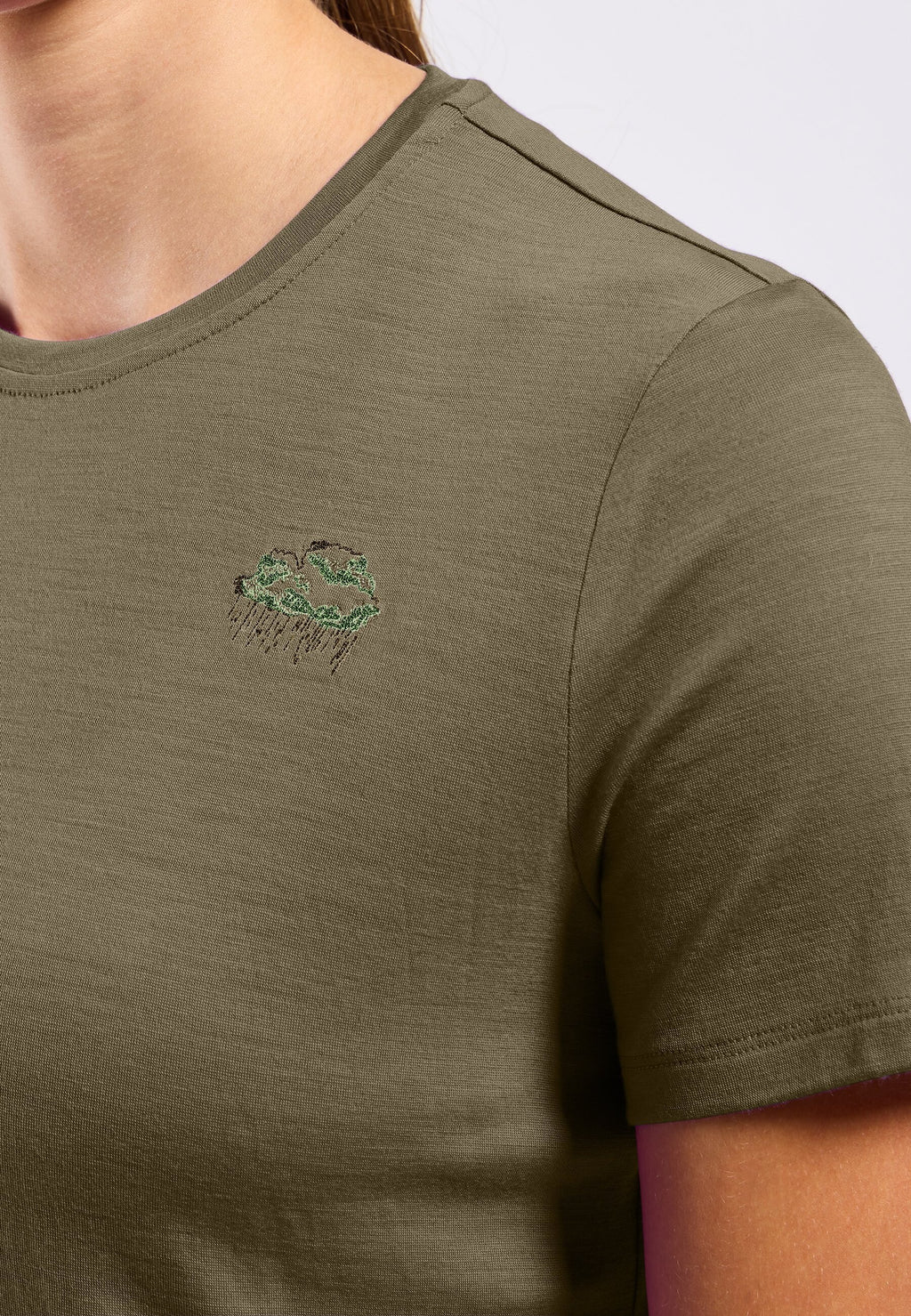 The Ascent merino 160 raincloud t-shirt