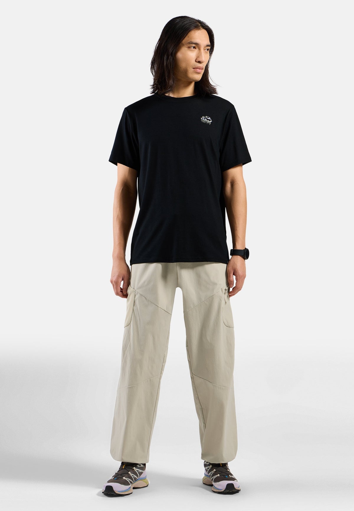 The Ascent merino 160 raincloud t-shirt