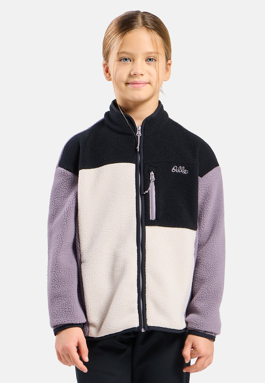 The Essentials kids' colourblock full-zip mid layer