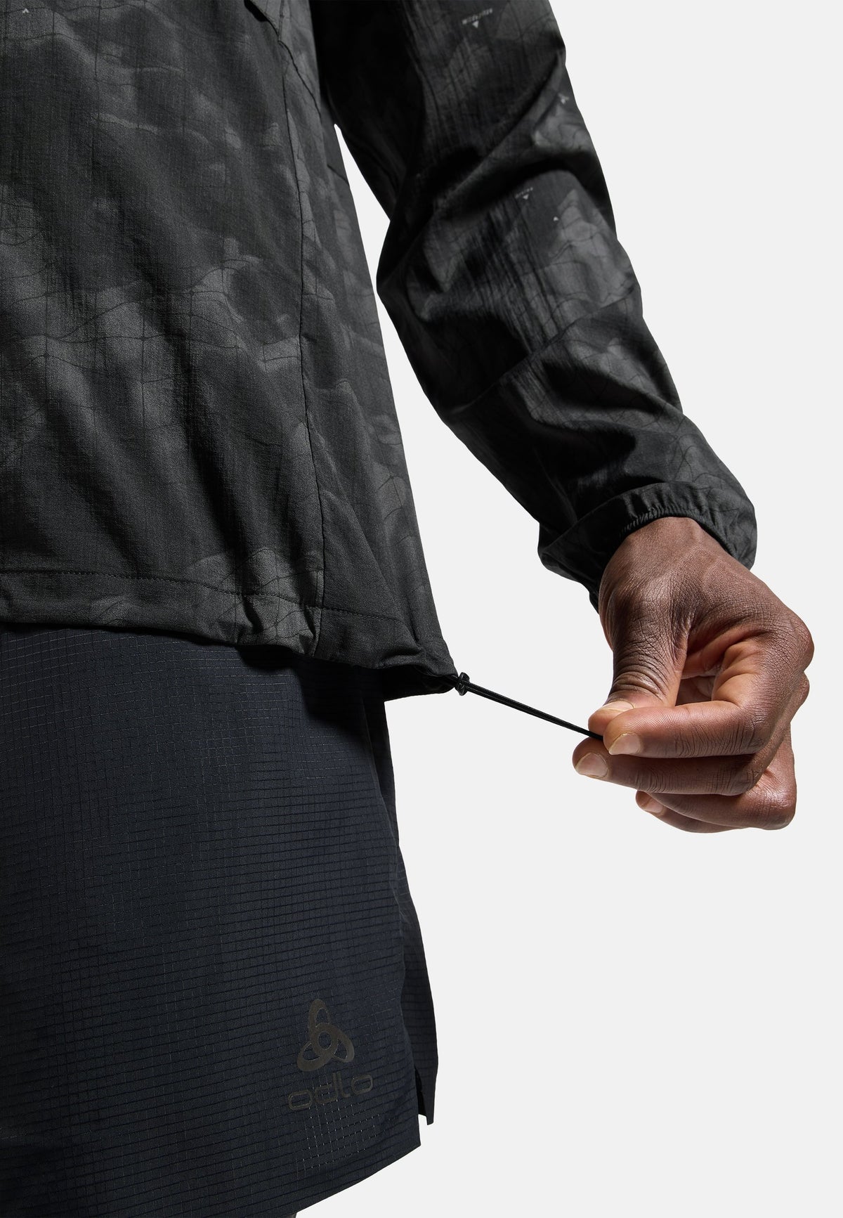 The Zeroweight hyper print hooded running anorak