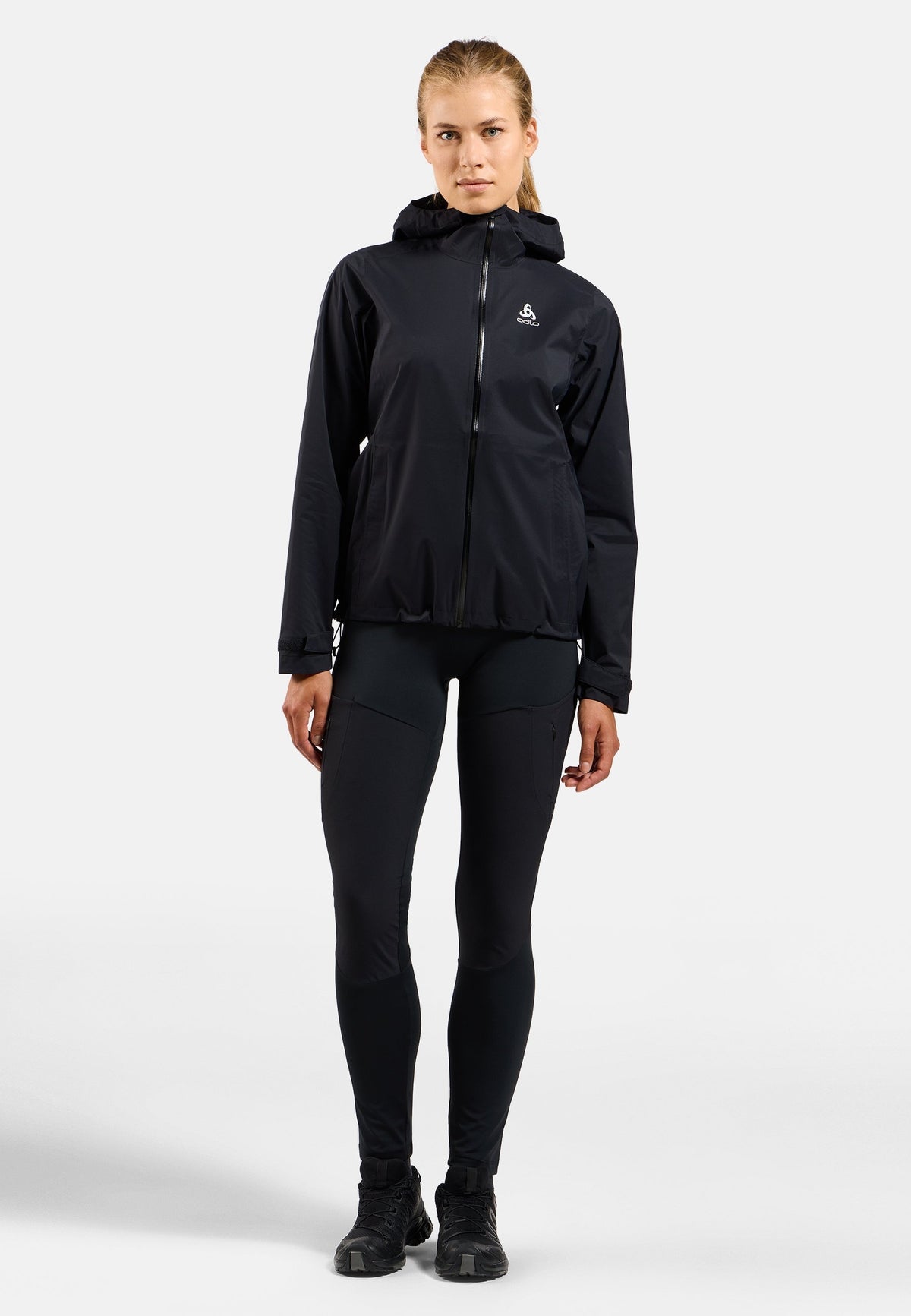 The women's Aegis 2.5L waterproof hardshell jacket