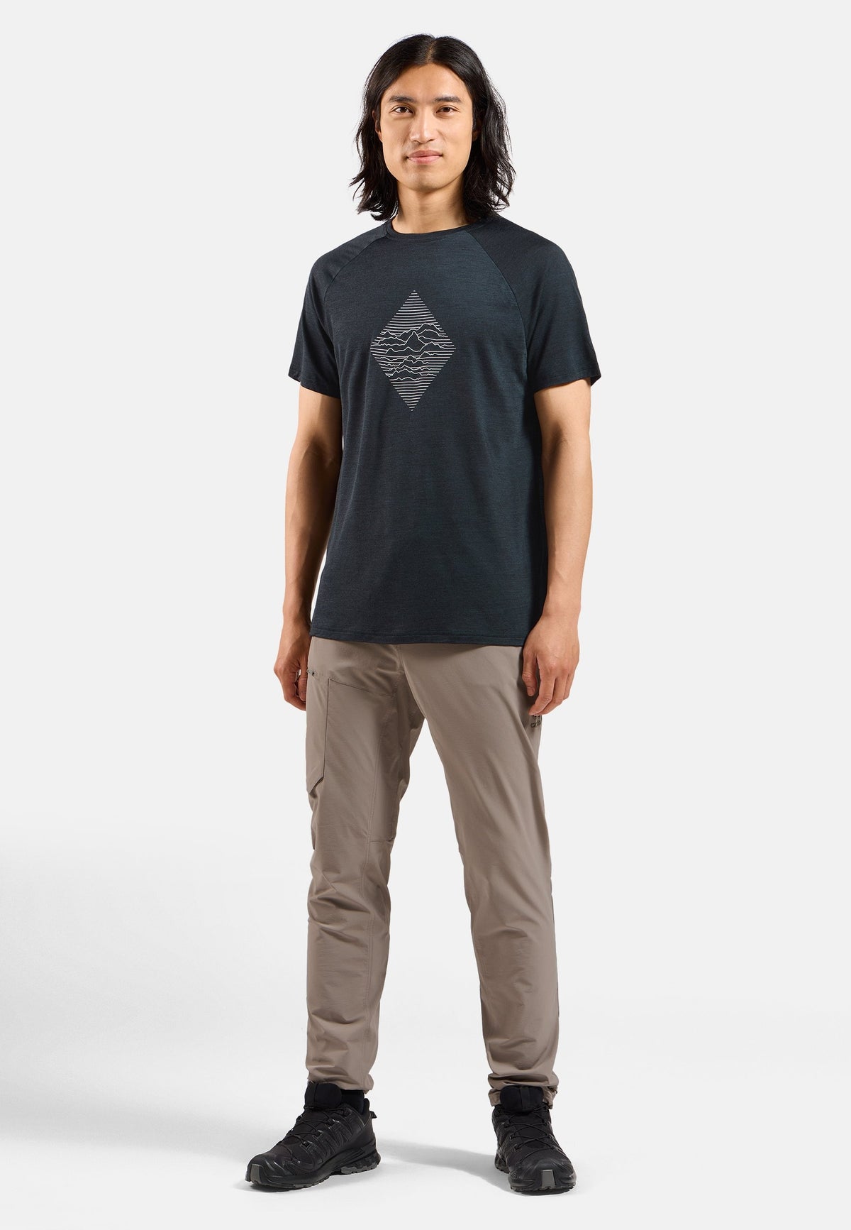 The Merino blend 130 print t-shirt