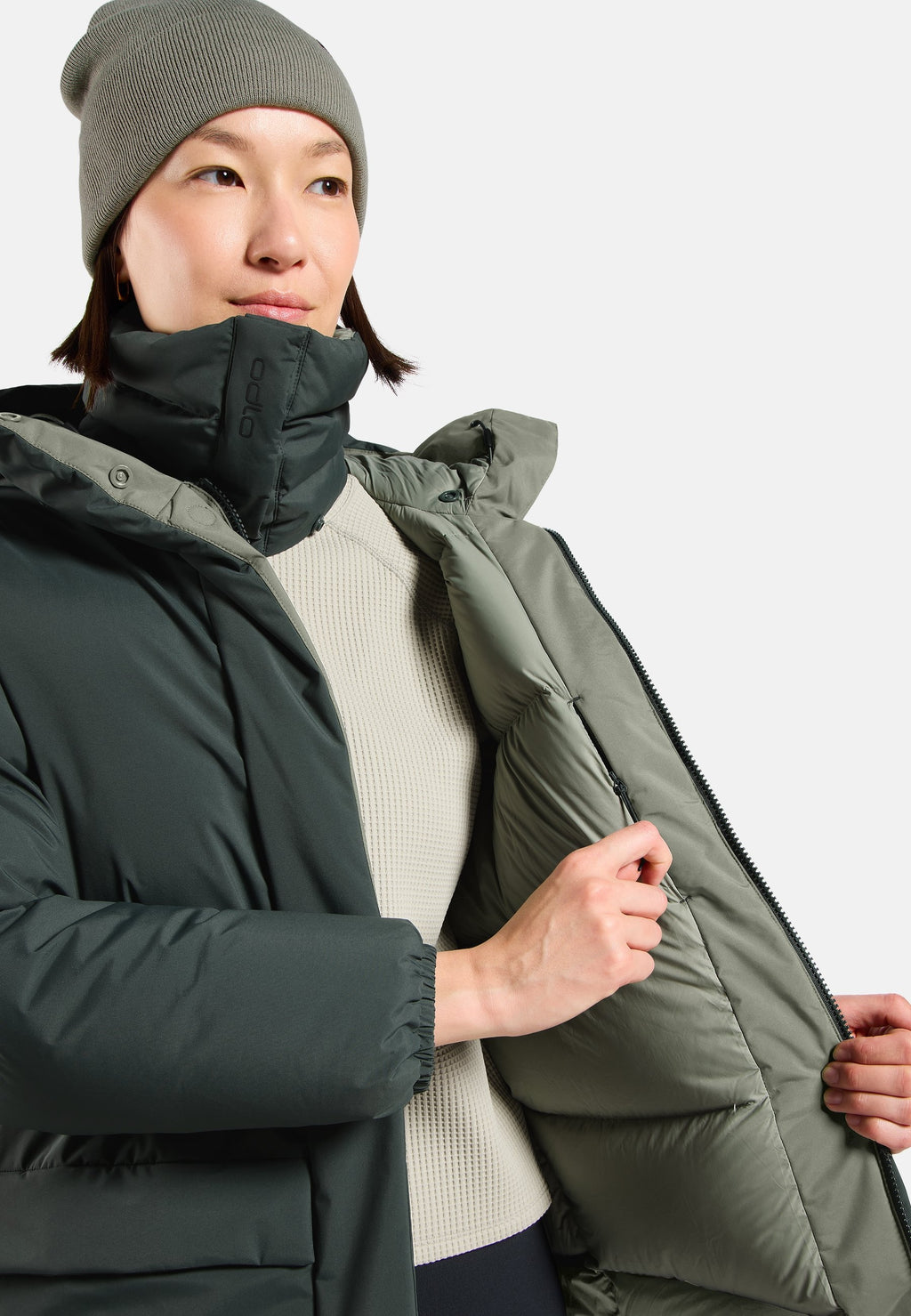 The Ascent reversible down hooded parka