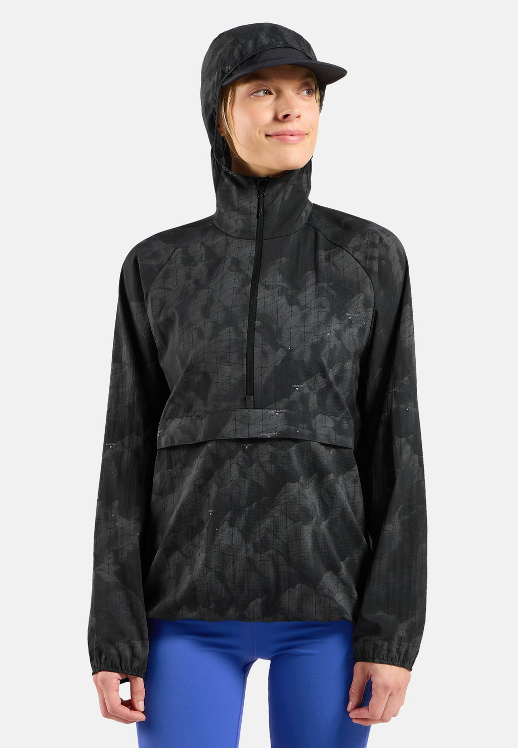 The Zeroweight hyper print hooded running anorak