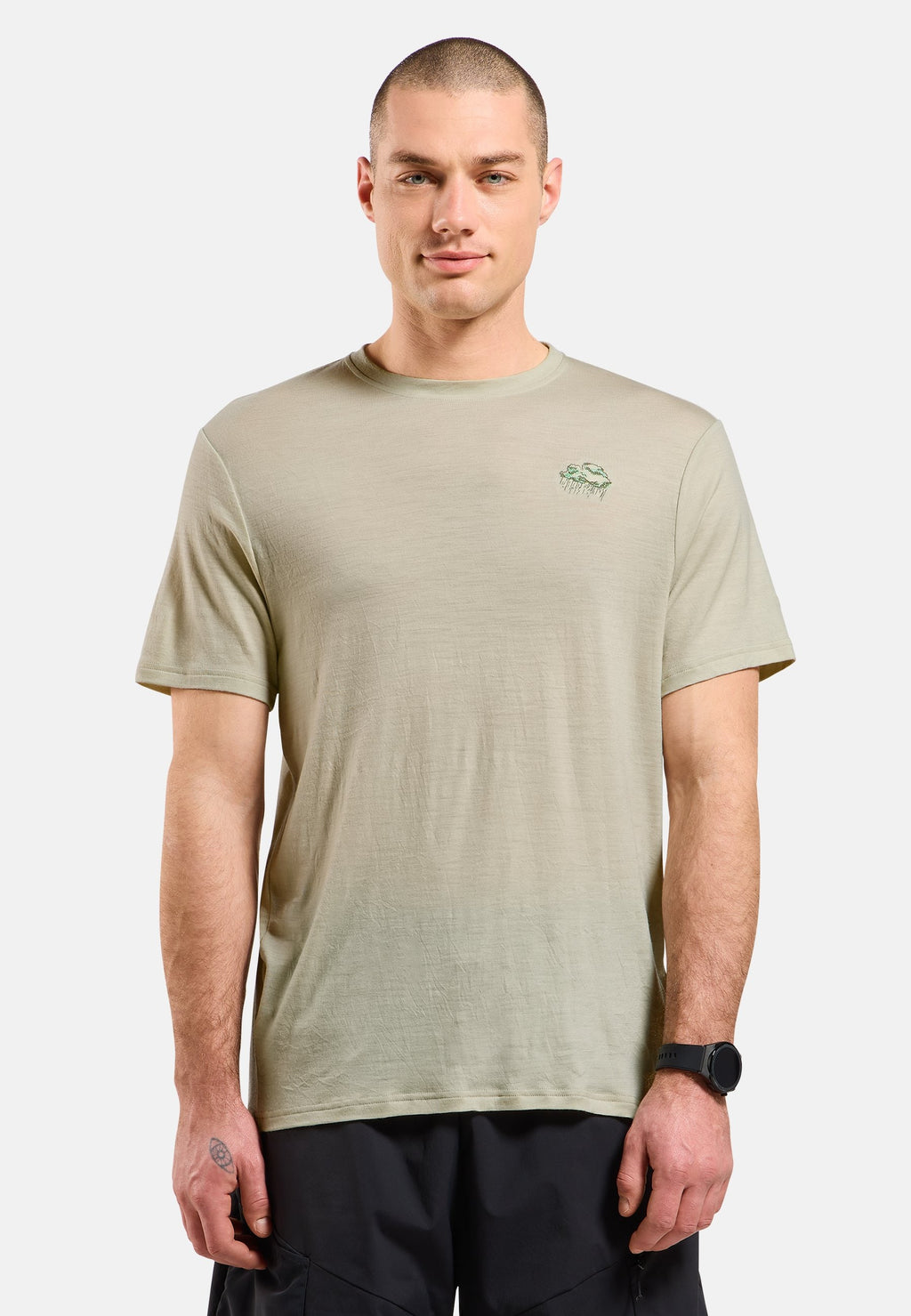 The Ascent merino 160 raincloud t-shirt