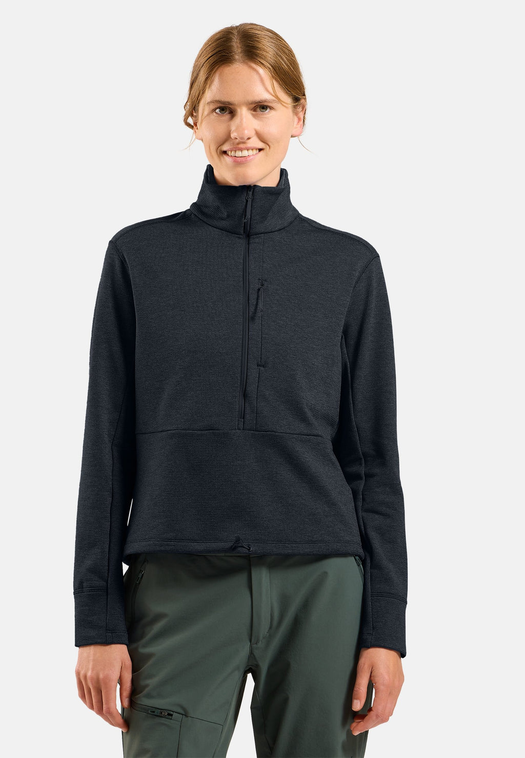 The Essentials grid fleece half-zip multisport mid layer