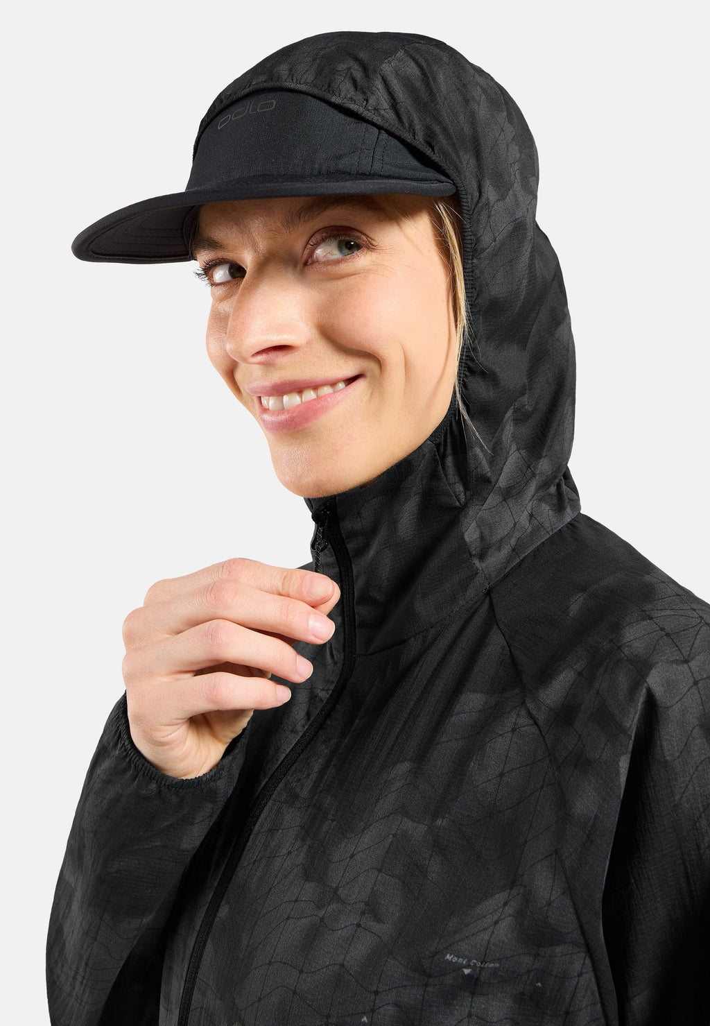 The Zeroweight hyper print hooded running anorak