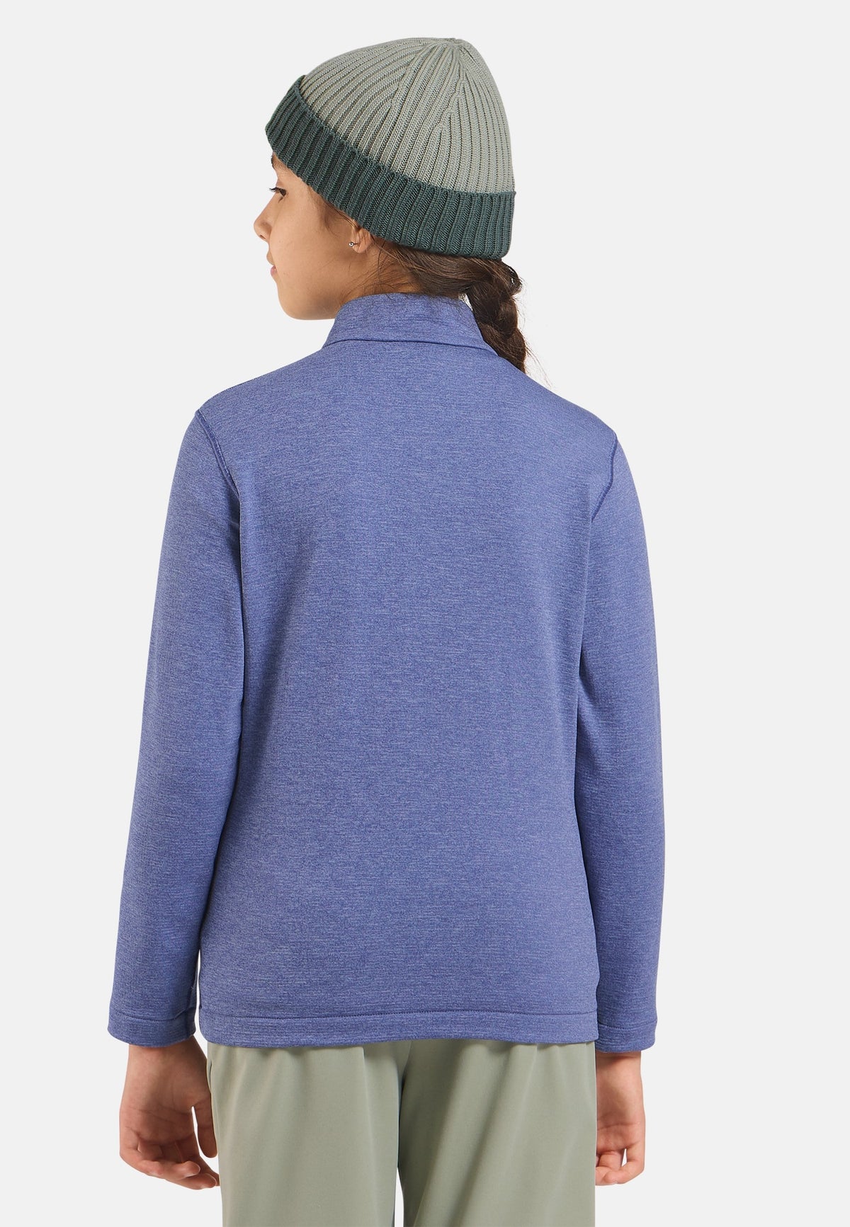 The Essentials kids' grid fleece half-zip multisport mid layer
