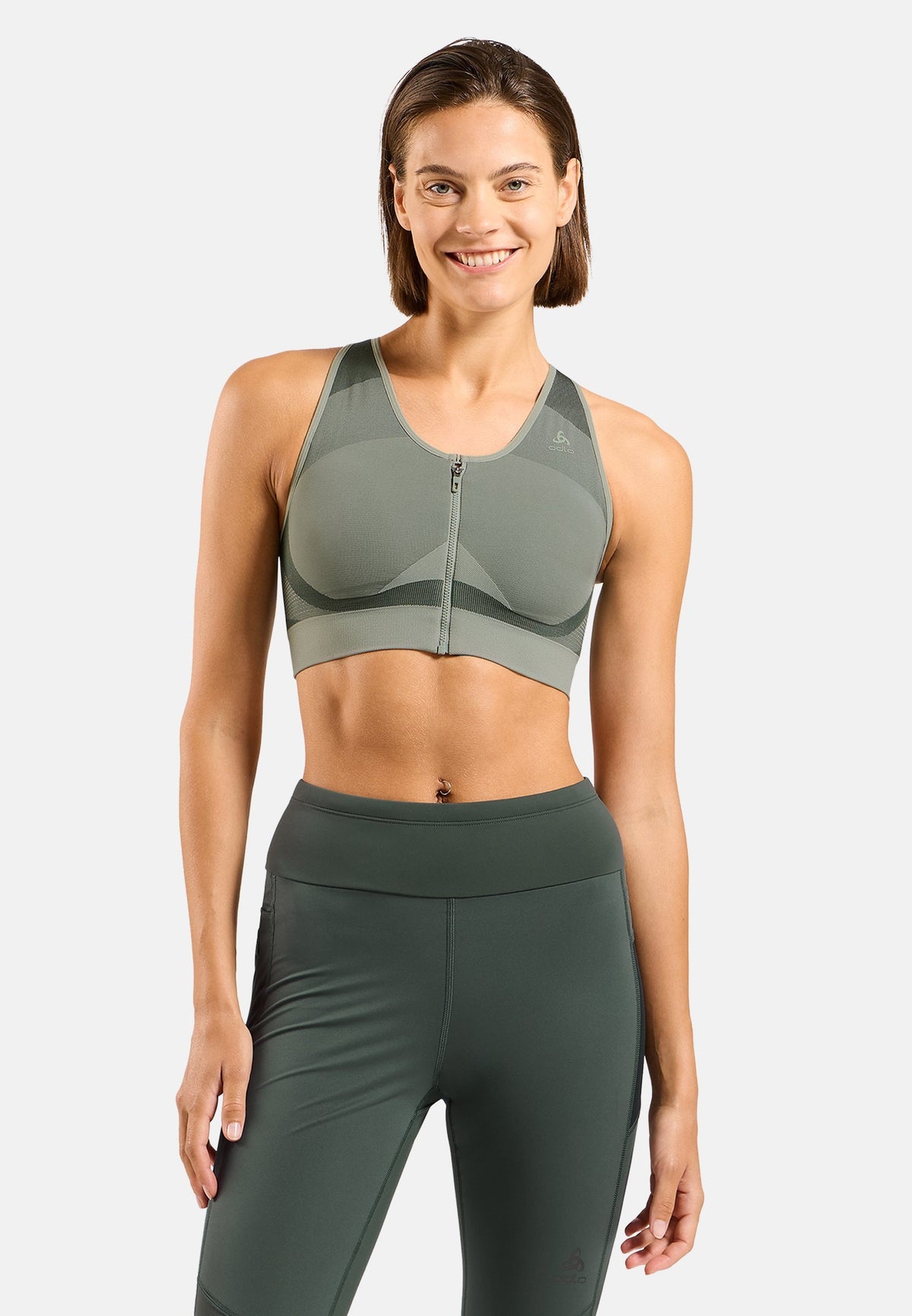 The Seamless zip high-support sports bra