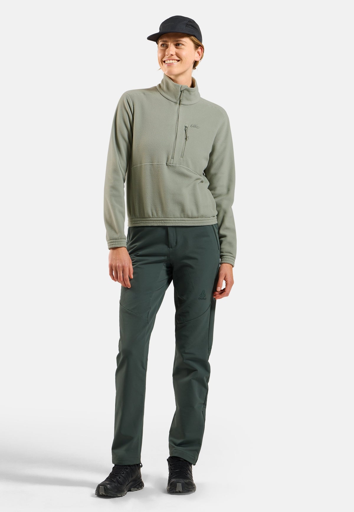 The Essentials classic fleece half-zip multisport mid layer