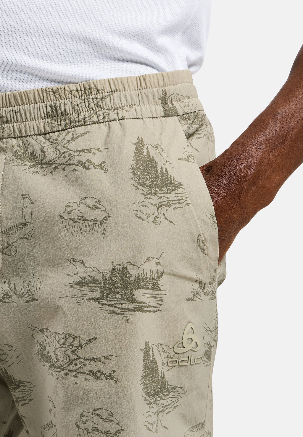 The Essentials print hiking shorts