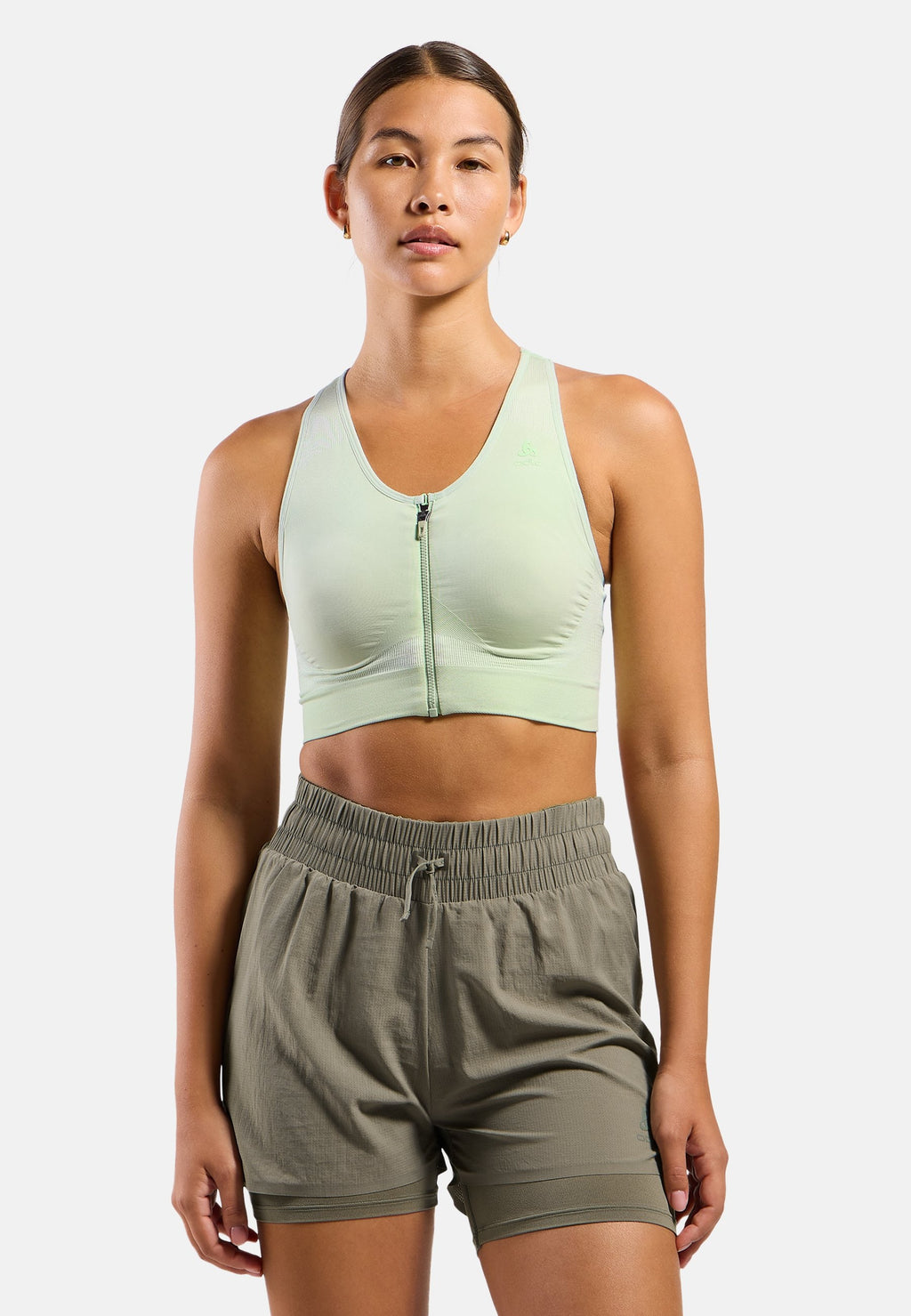 The Seamless zip high-support sports bra
