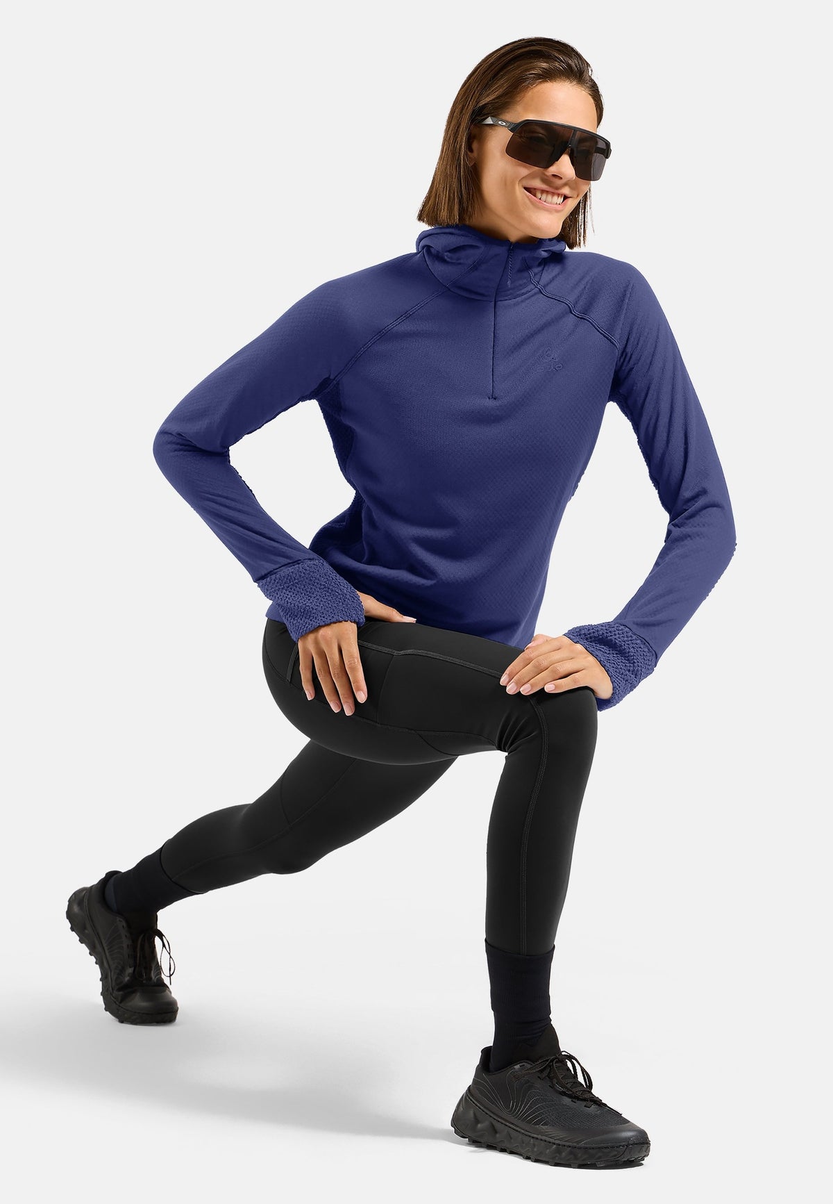 The X-Alp half-zip hooded trail running mid layer