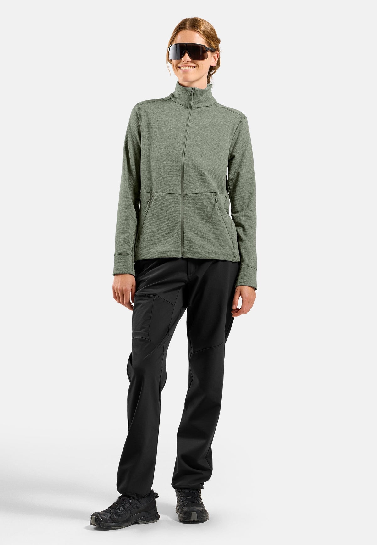 The Essentials grid fleece full-zip multisport mid layer