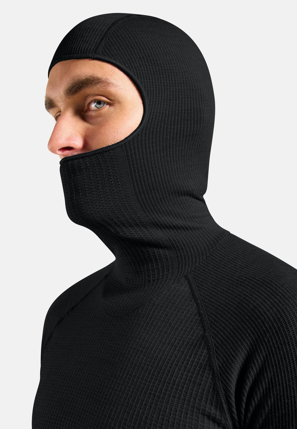 The Seamless Performance Wool base layer top with facemask