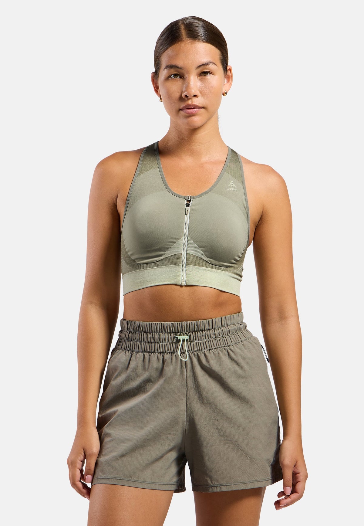 The Seamless zip high-support sports bra