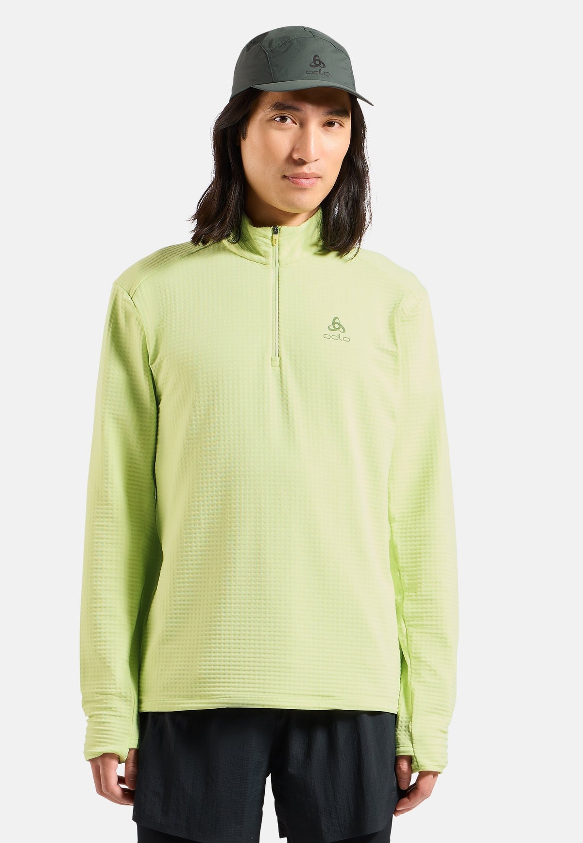 The Essentials Thermal half-zip running mid layer