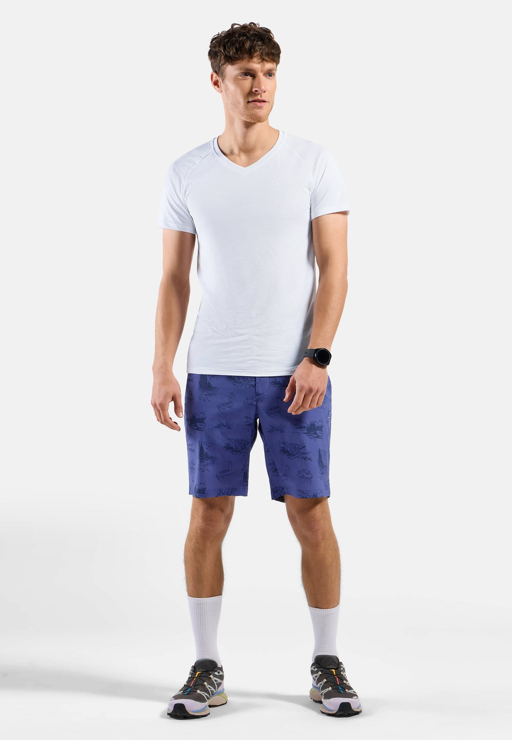 The Essentials print hiking shorts