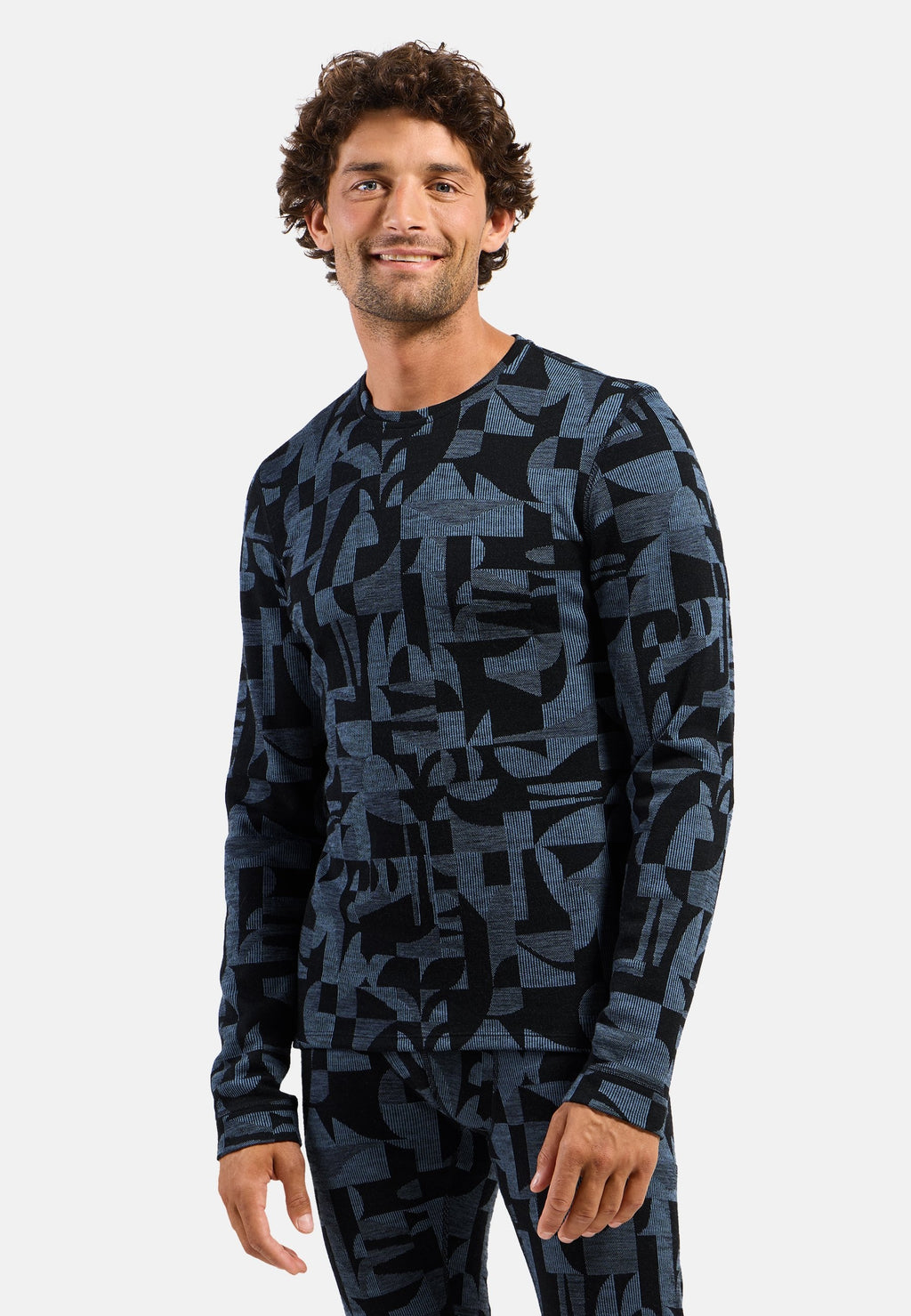 The Natural Merino Warm Jacquard Base Layer Top