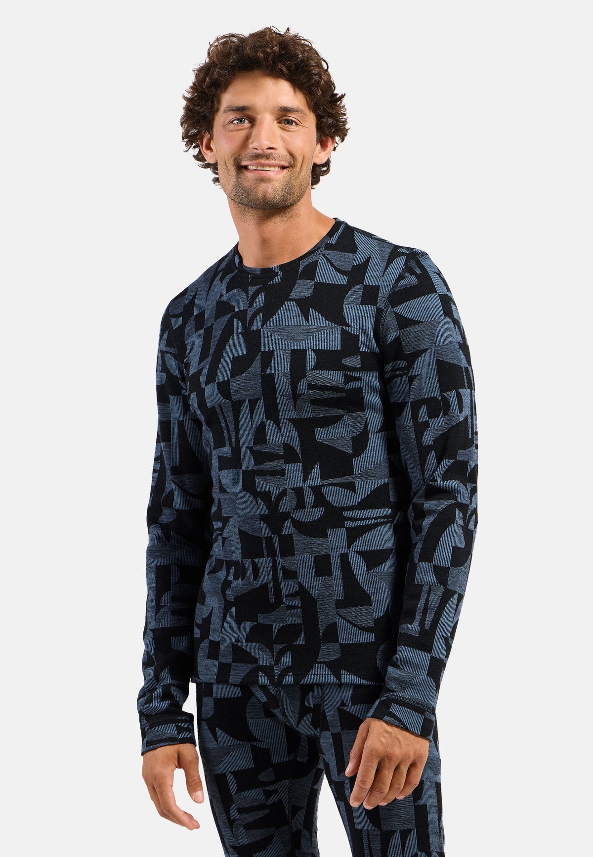 The Natural Merino Warm Jacquard Base Layer Top