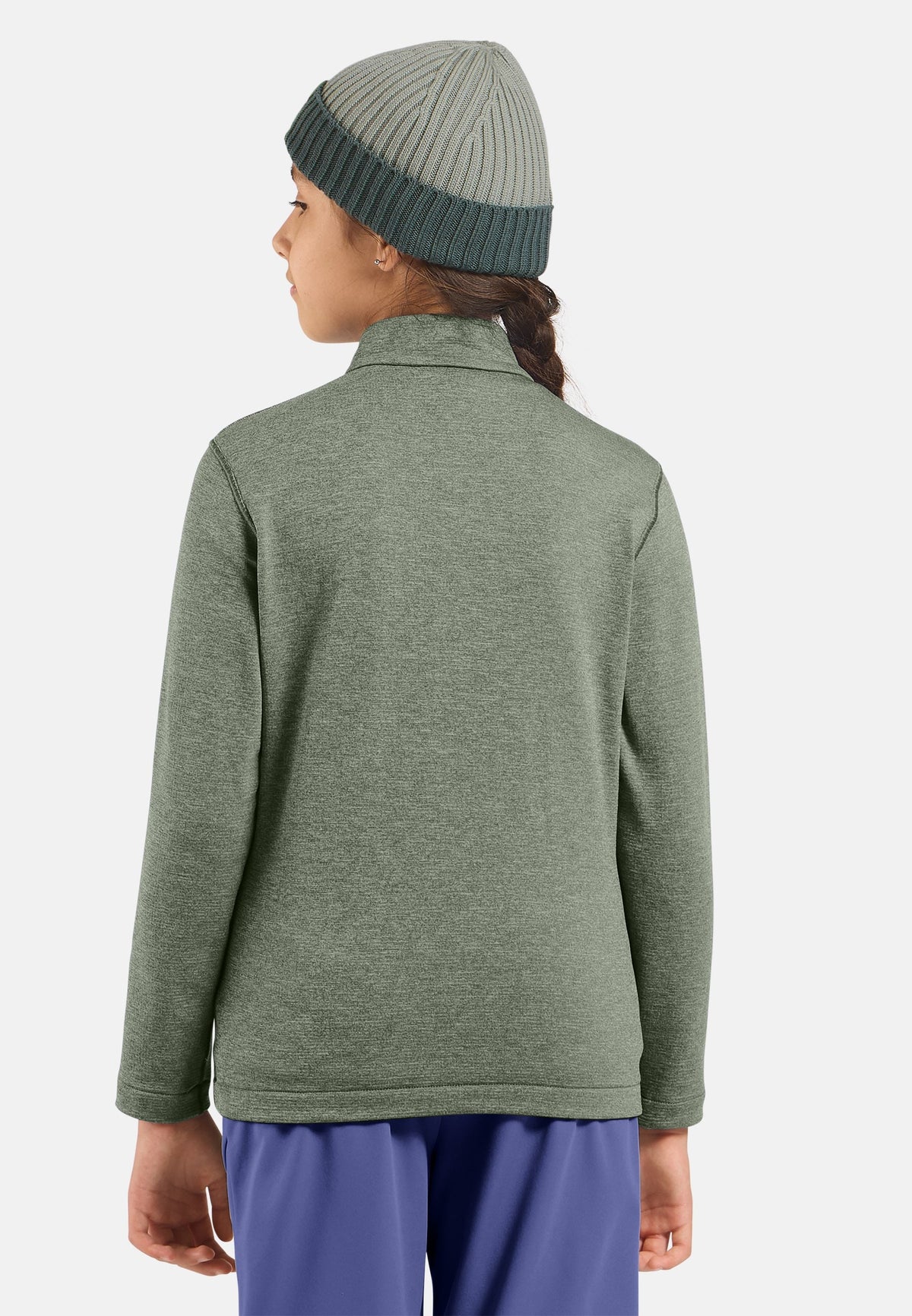 The Essentials kids' grid fleece half-zip multisport mid layer