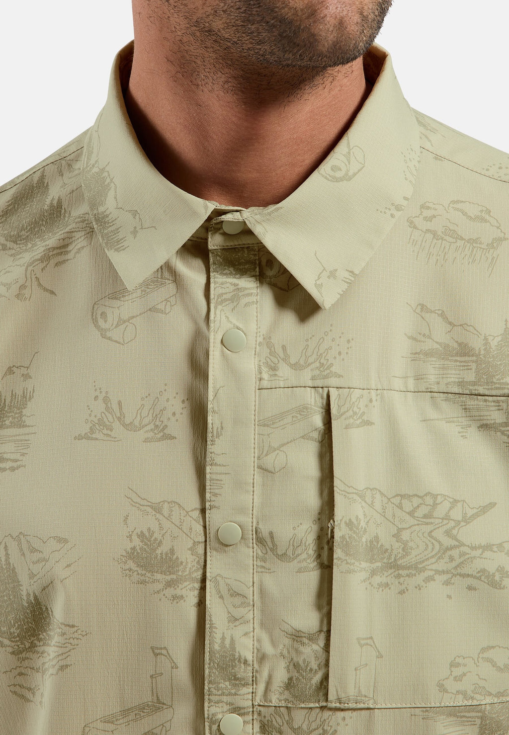 The Essentials short-sleeve print hiking shirt
