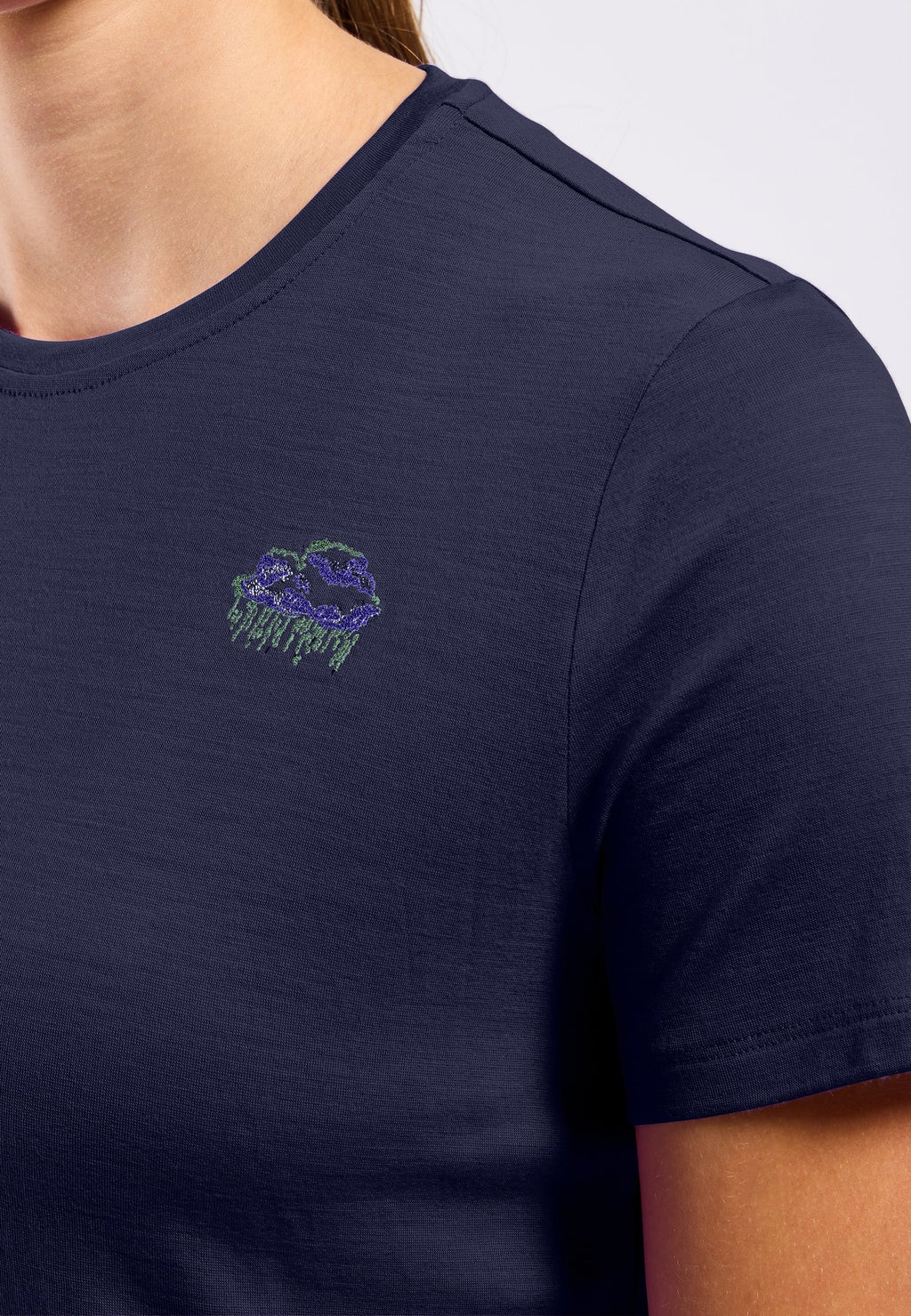 The Ascent merino 160 raincloud t-shirt