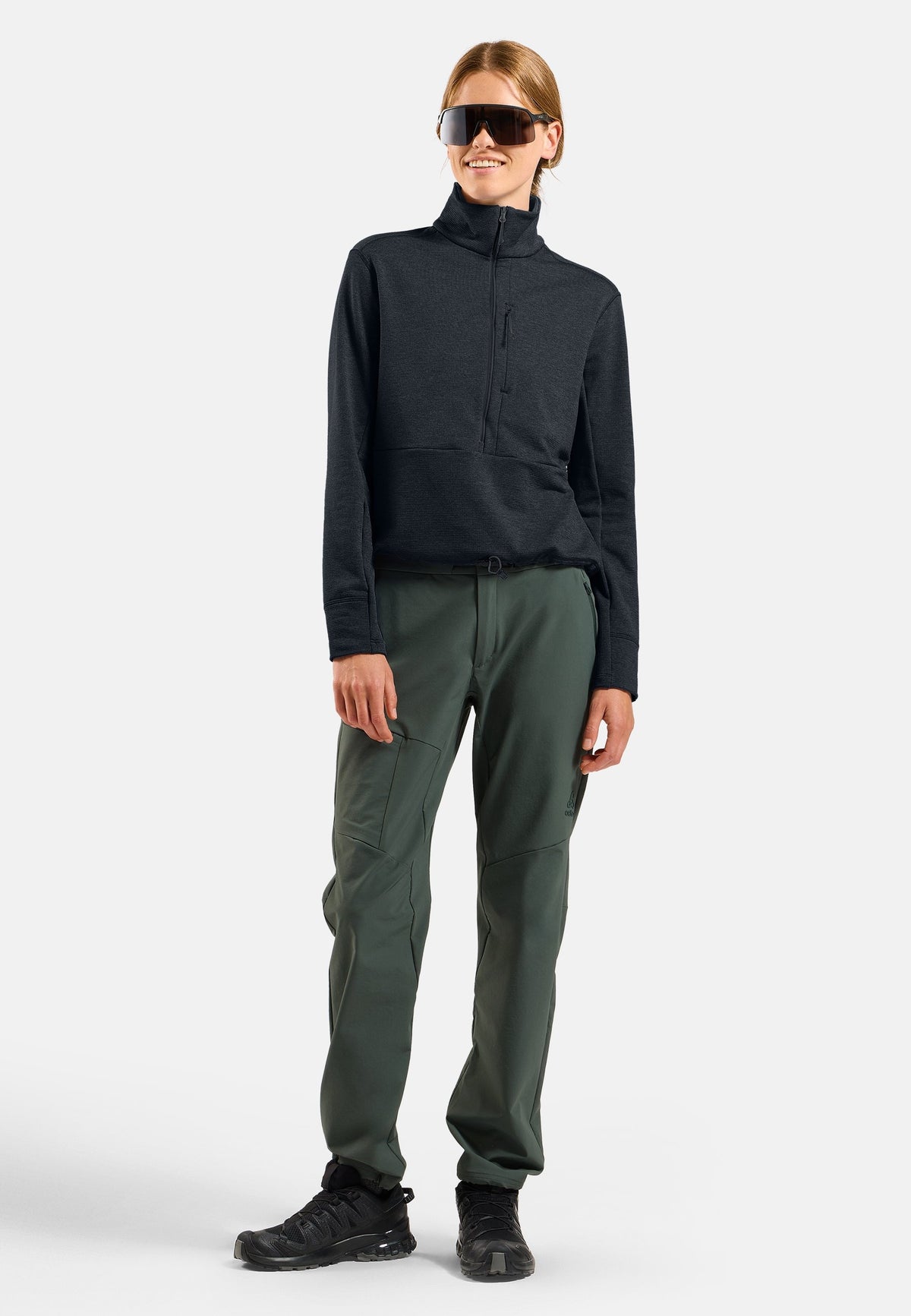 The Essentials grid fleece half-zip multisport mid layer