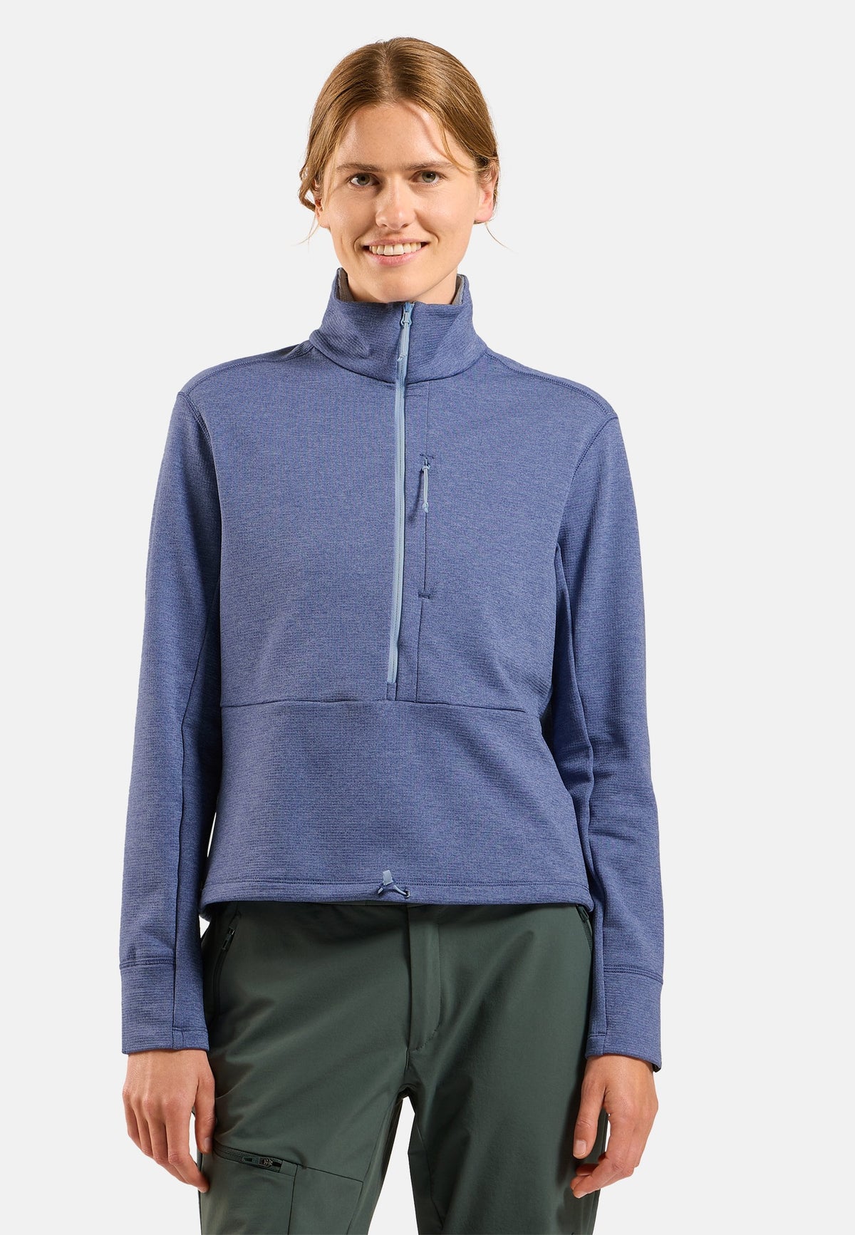 The Essentials grid fleece half-zip multisport mid layer