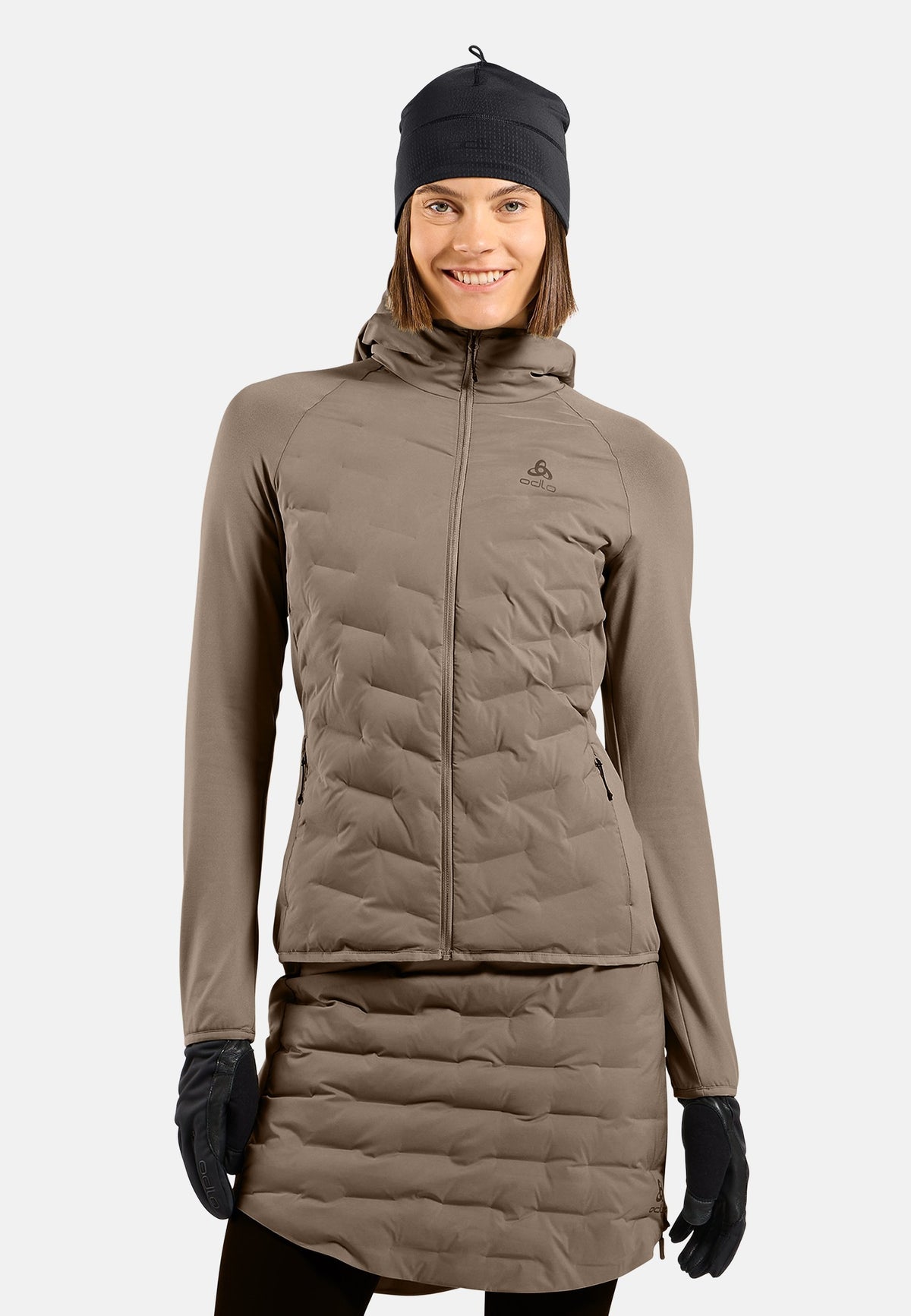 The Zeroweight Insulator hybrid mid layer hooded zip