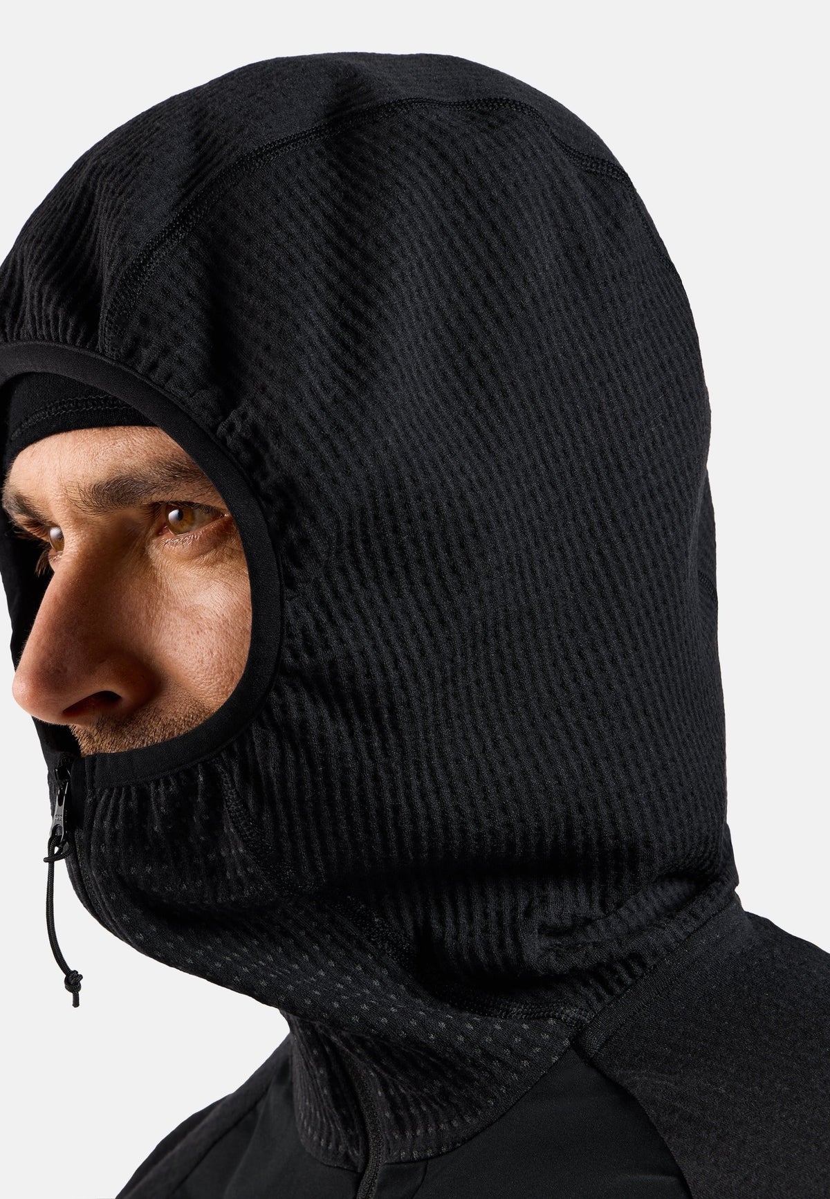 The Zeroweight Pro Performance Wool windproof seamless hooded mid layer