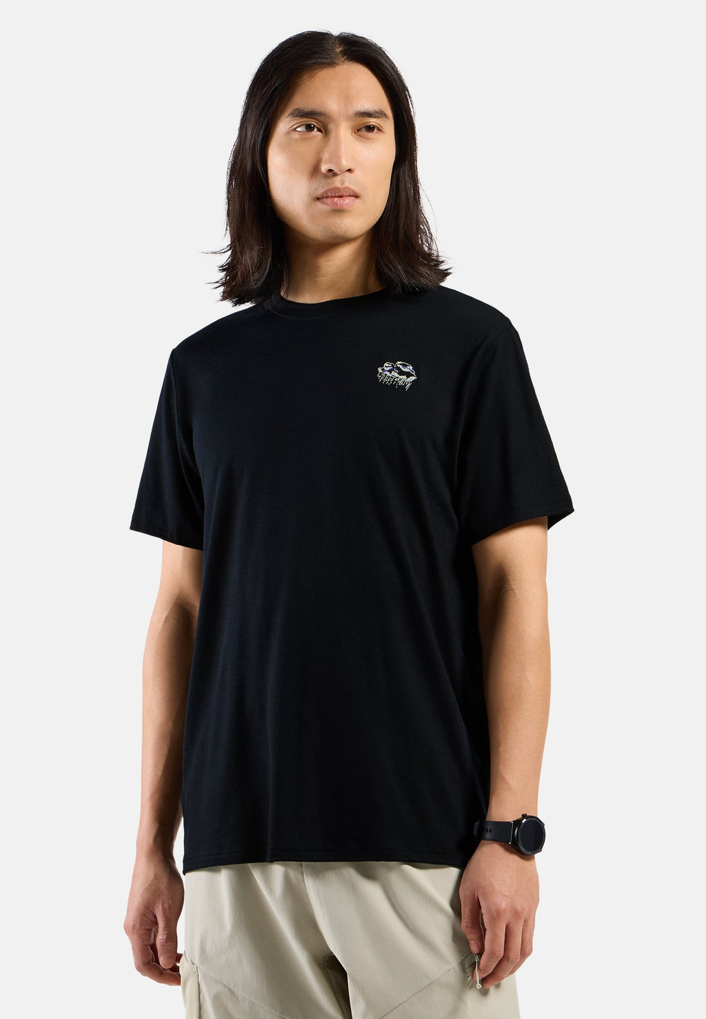 The Ascent merino 160 raincloud t-shirt