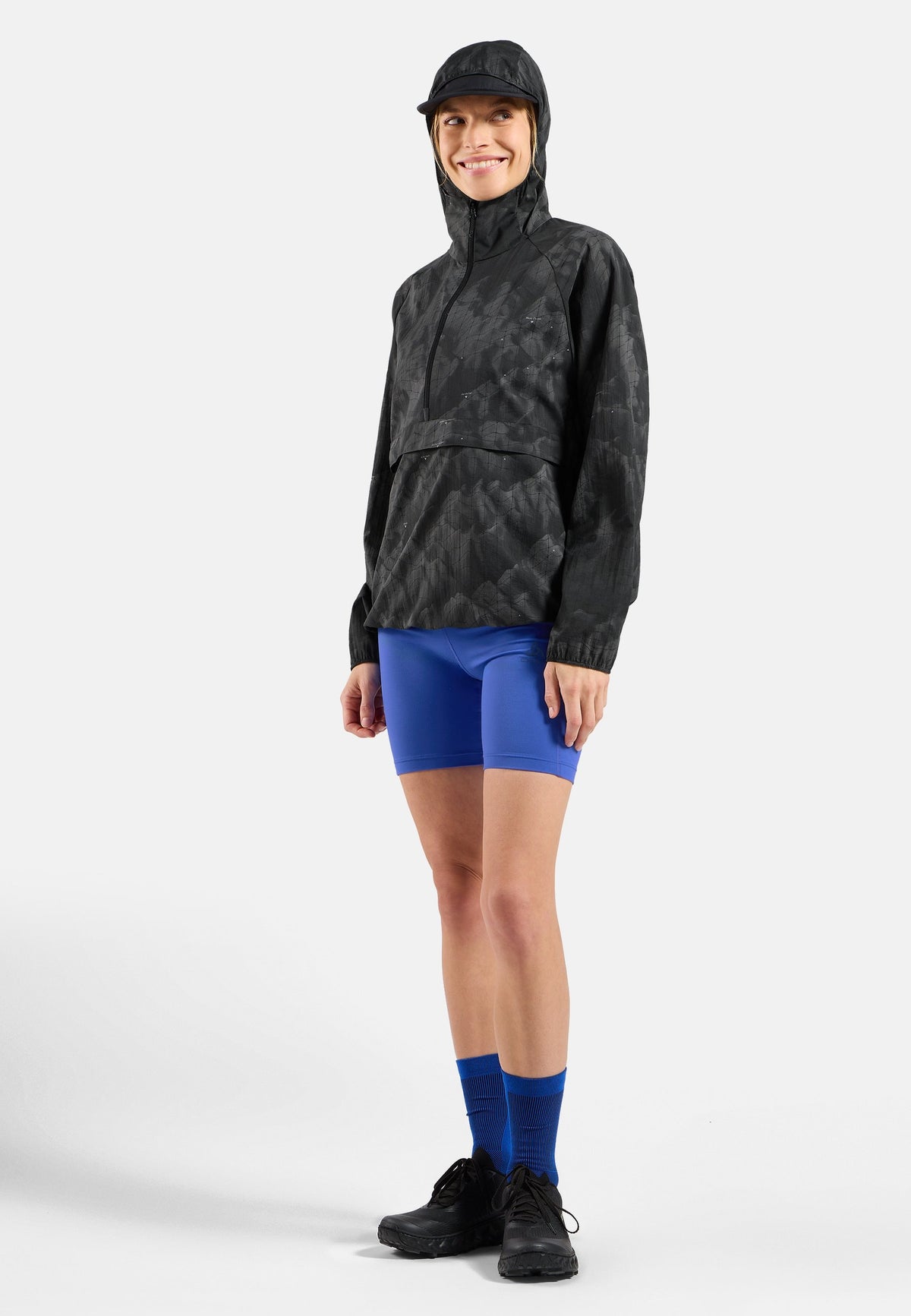 The Zeroweight hyper print hooded running anorak