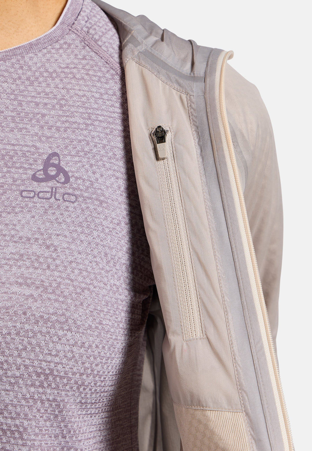 The Dual Dry Performance Knit waterproof insulated running jacket