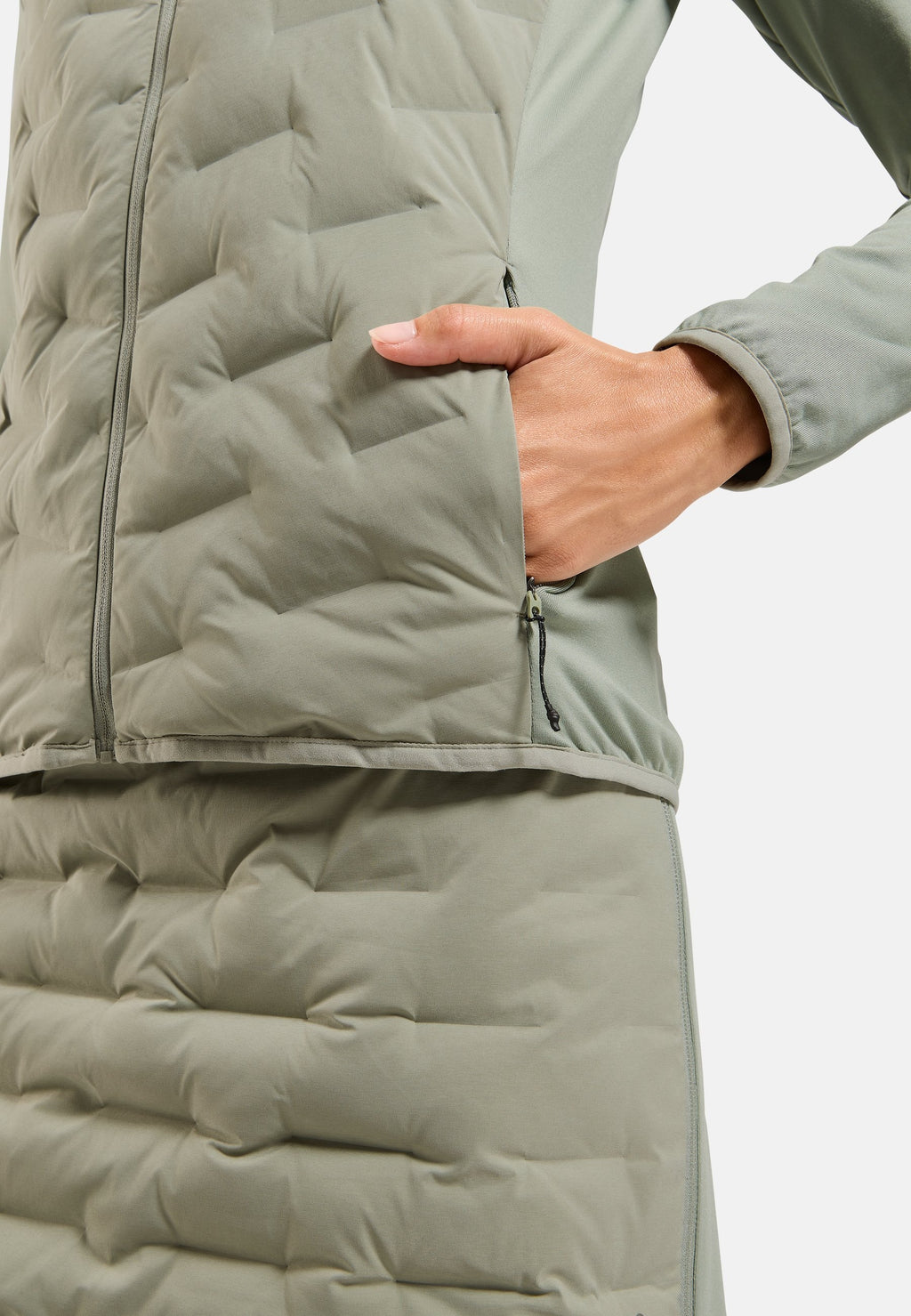 The Zeroweight Insulator hybrid mid layer hooded zip